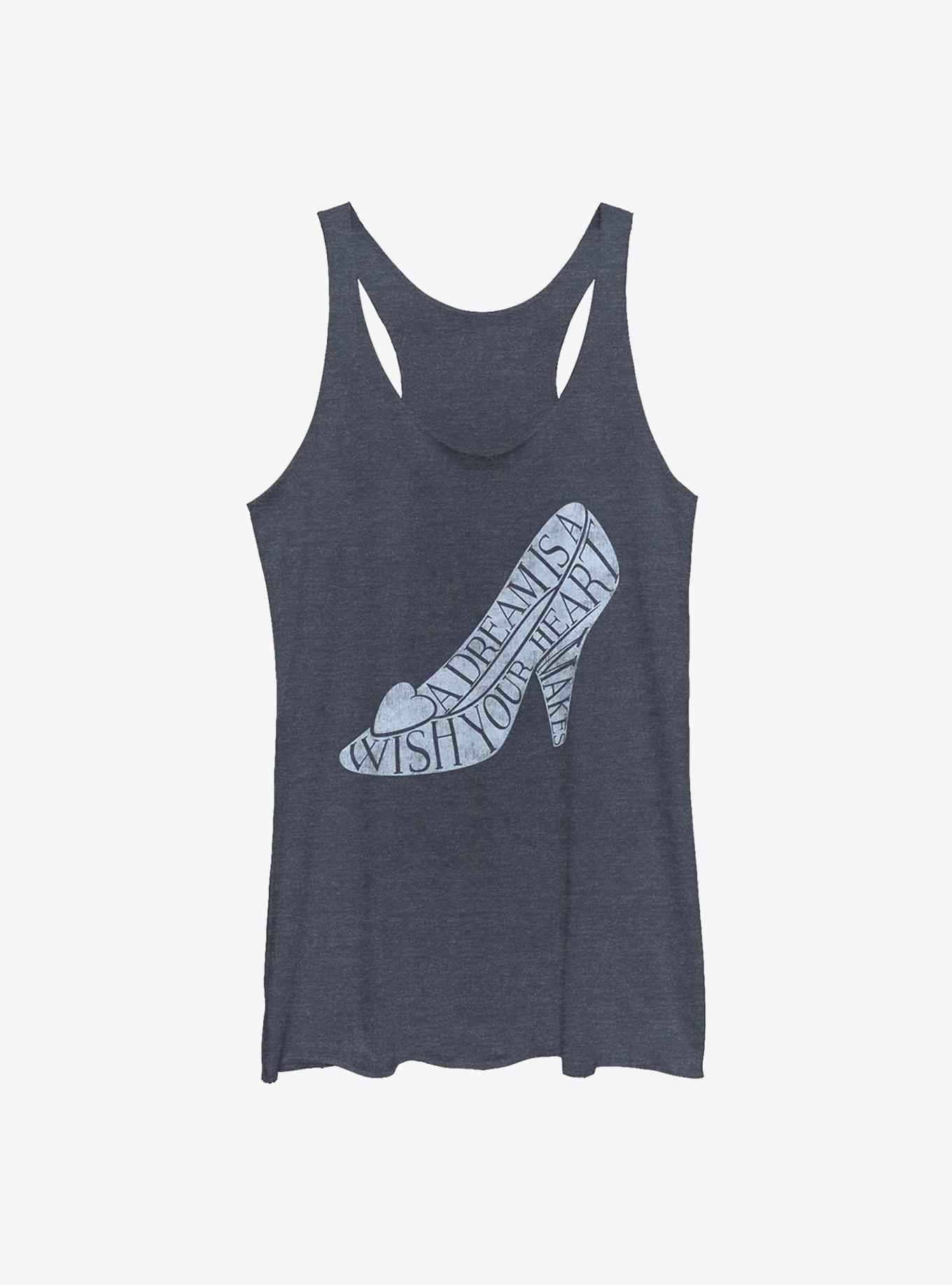 Disney Cinderella Slipper Girls Tank, NAVY HTR, hi-res