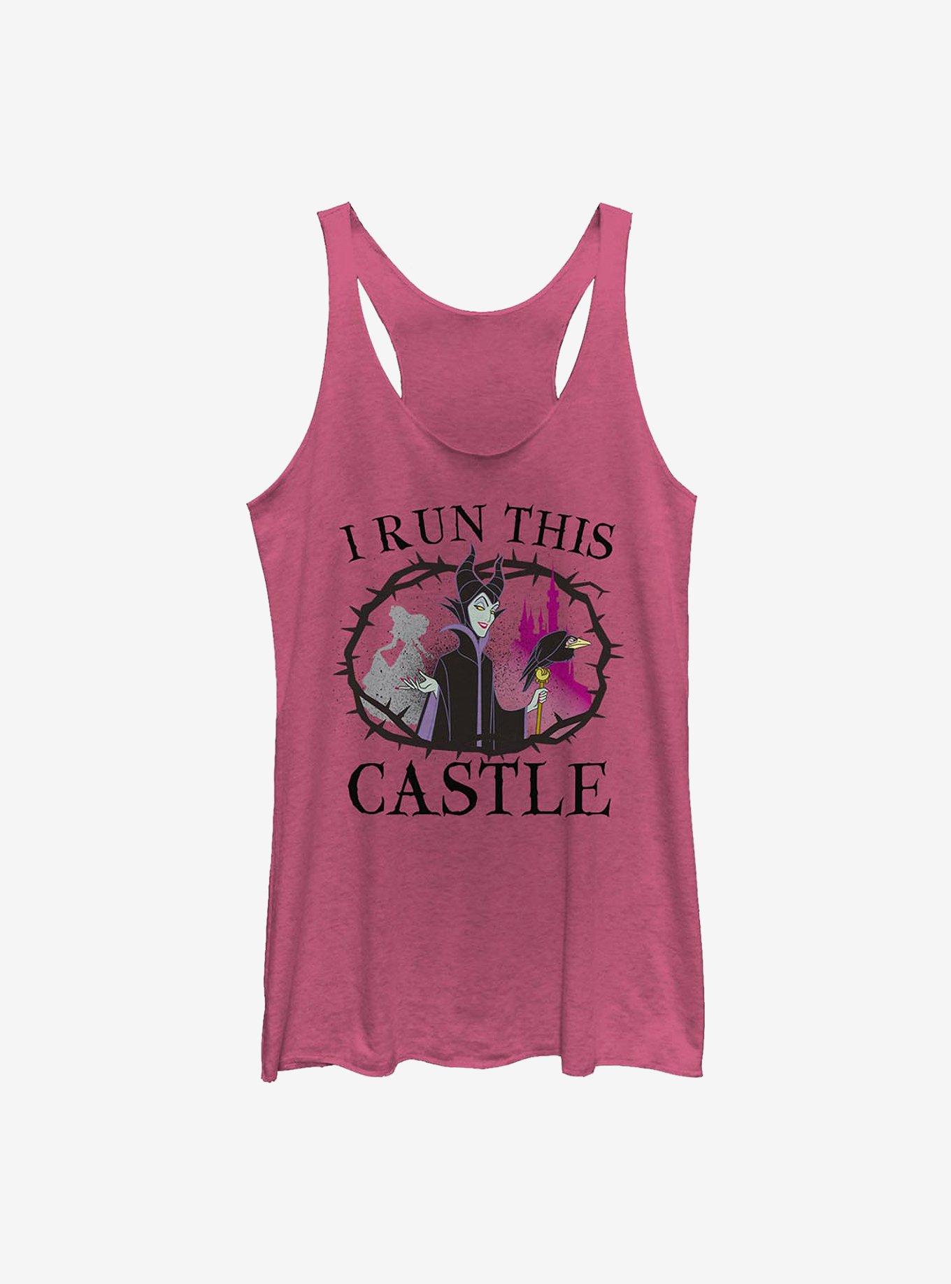 Disney Maleficent I Run This Castle Girls Tank, PINK HTR, hi-res