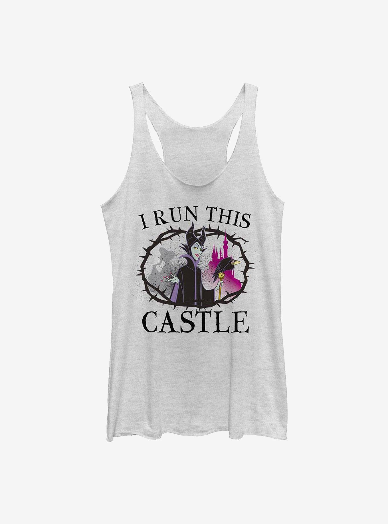 Disney Maleficent I Run This Castle Girls Tank, WHITE HTR, hi-res