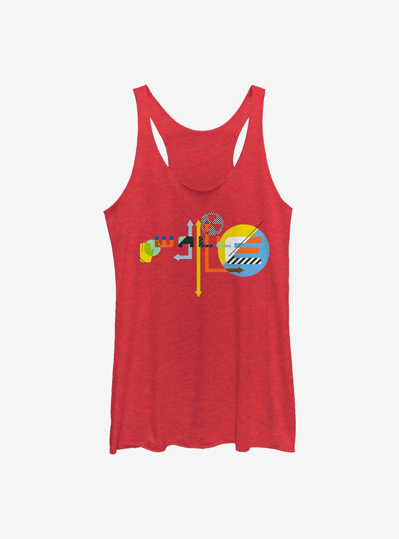 Disney Pixar Wall-E Pop Art Girls Tank, RED HTR, hi-res