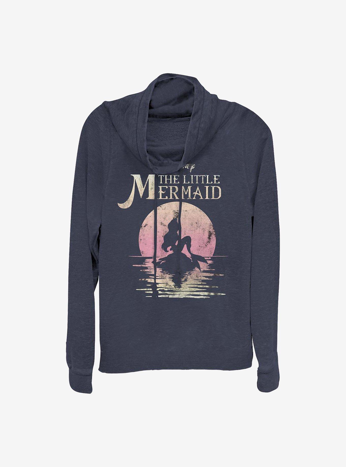 Disney The Little Mermaid Moon Cowlneck Long-Sleeve Girls Top, , hi-res