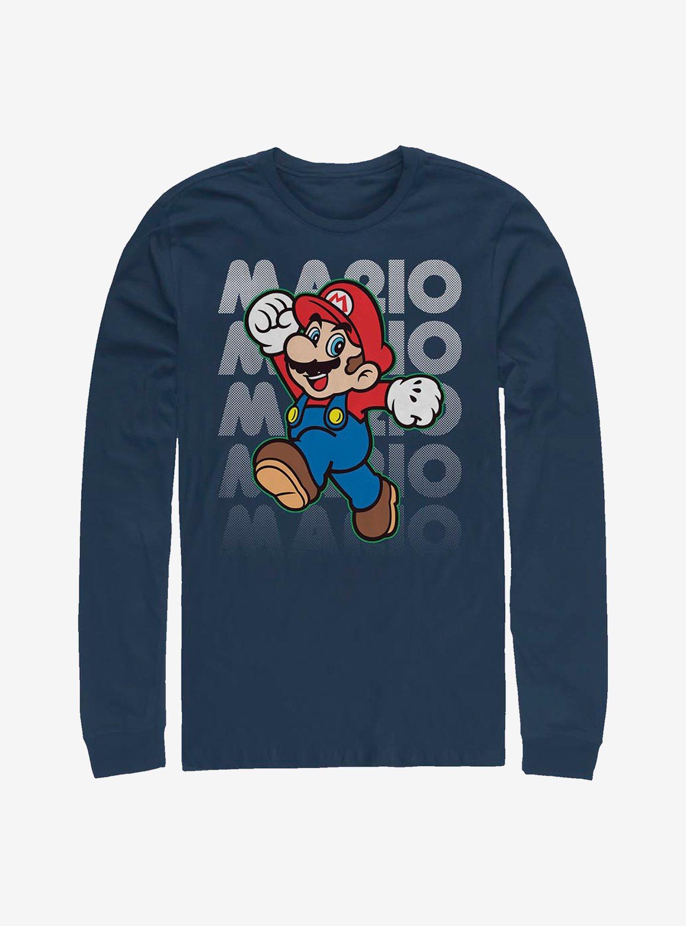 Super Mario Stacked Name Long-Sleeve T-Shirt, , hi-res