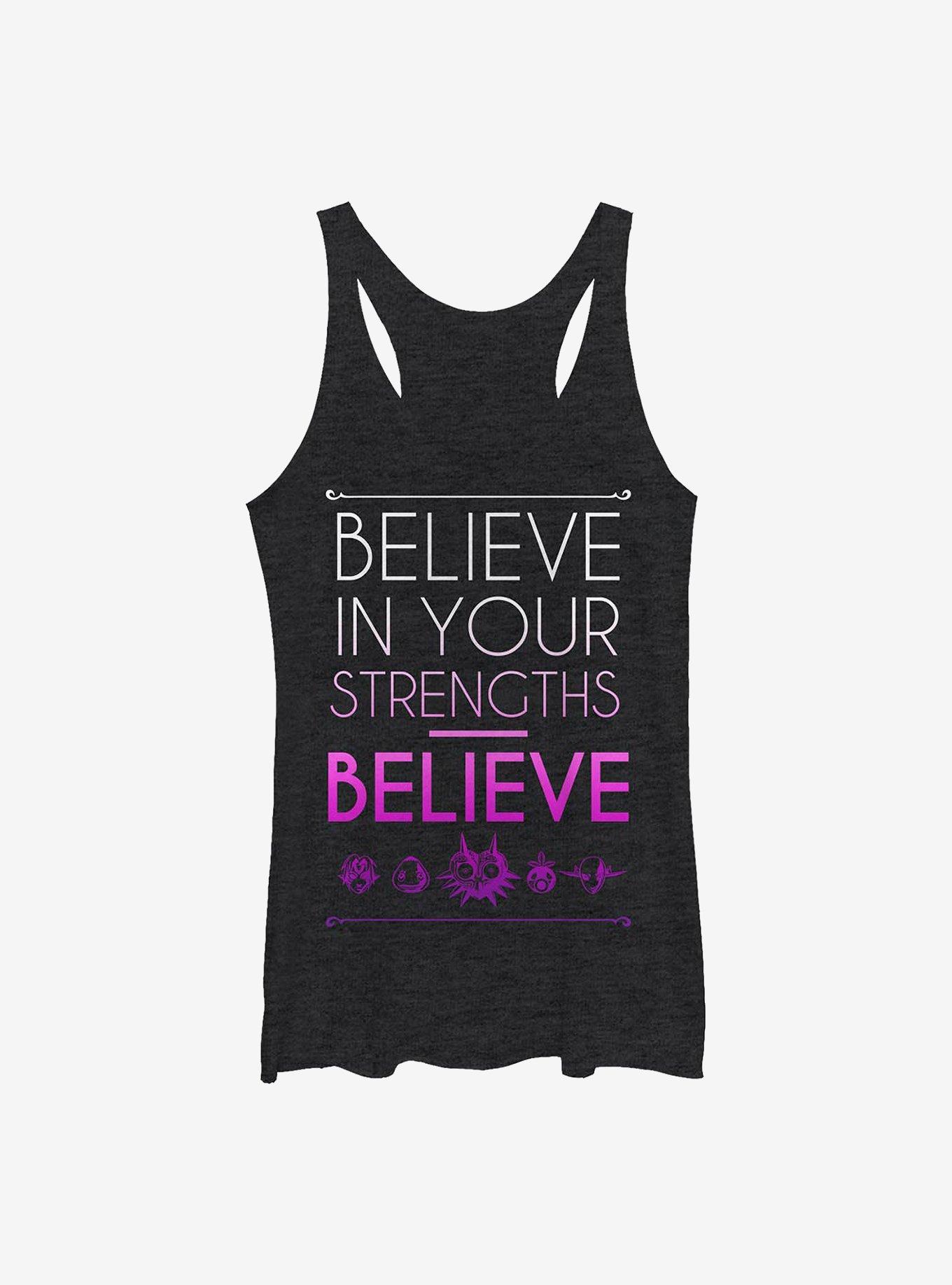The Legend Of Zelda Believe Majora Girls Tank, BLK HTR, hi-res