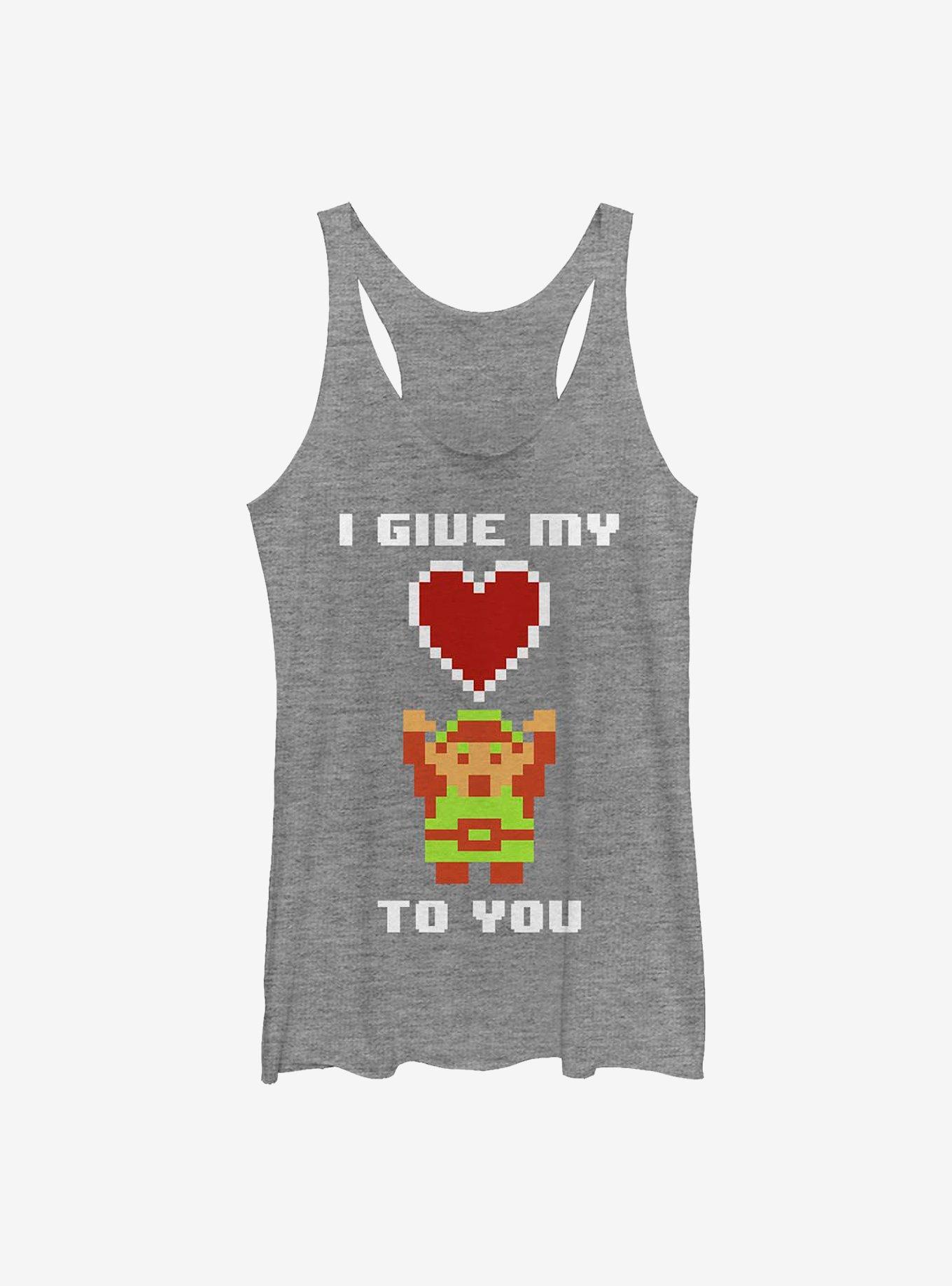 The Legend Of Zelda Give My Heart Pixel Heart Girls Tank, , hi-res