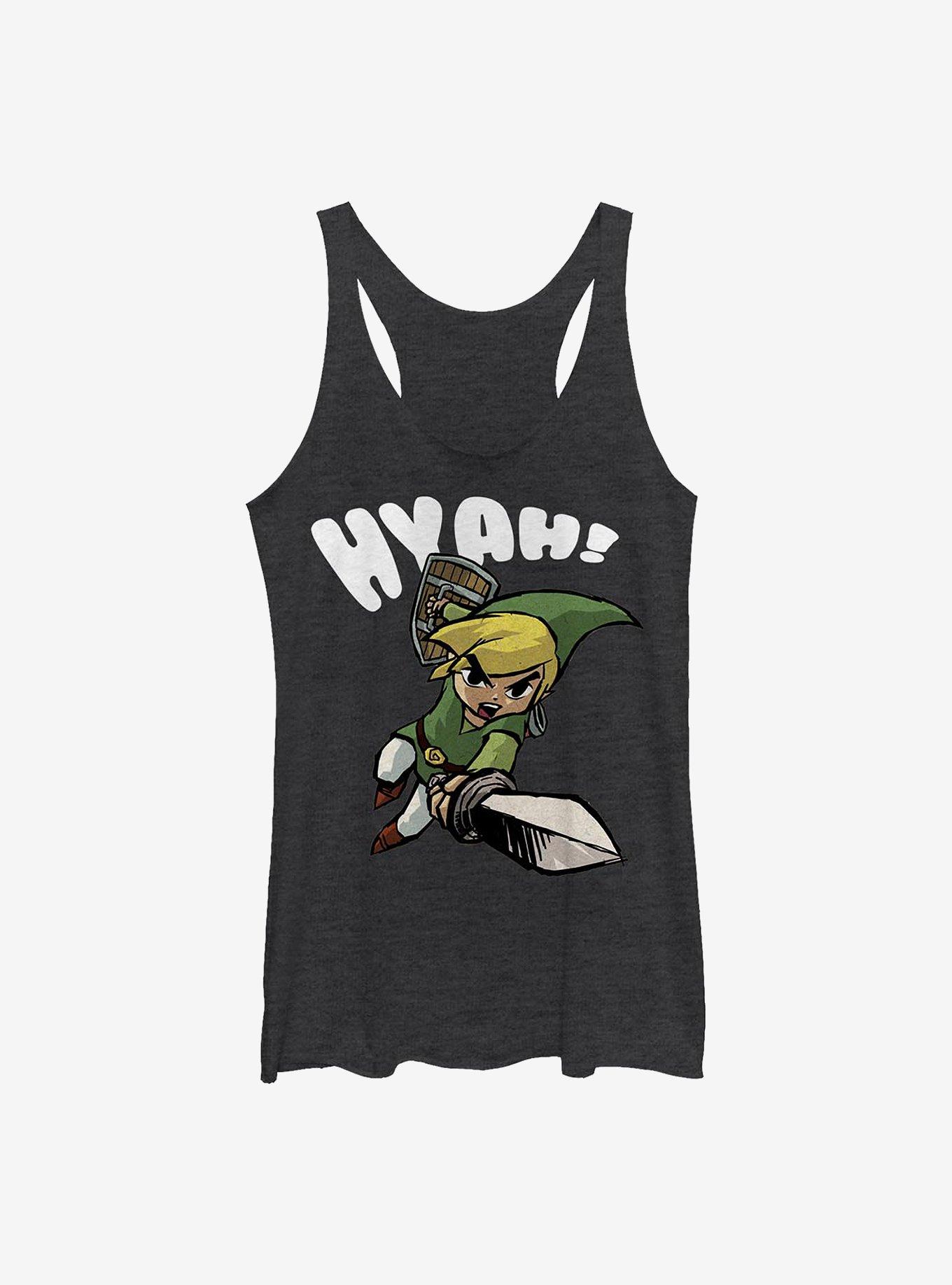 The Legend Of Zelda Hyah! Girls Tank, BLK HTR, hi-res