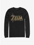 The Legend Of Zelda Breath Of The Wild Logo Long-Sleeve T-Shirt, BLACK, hi-res
