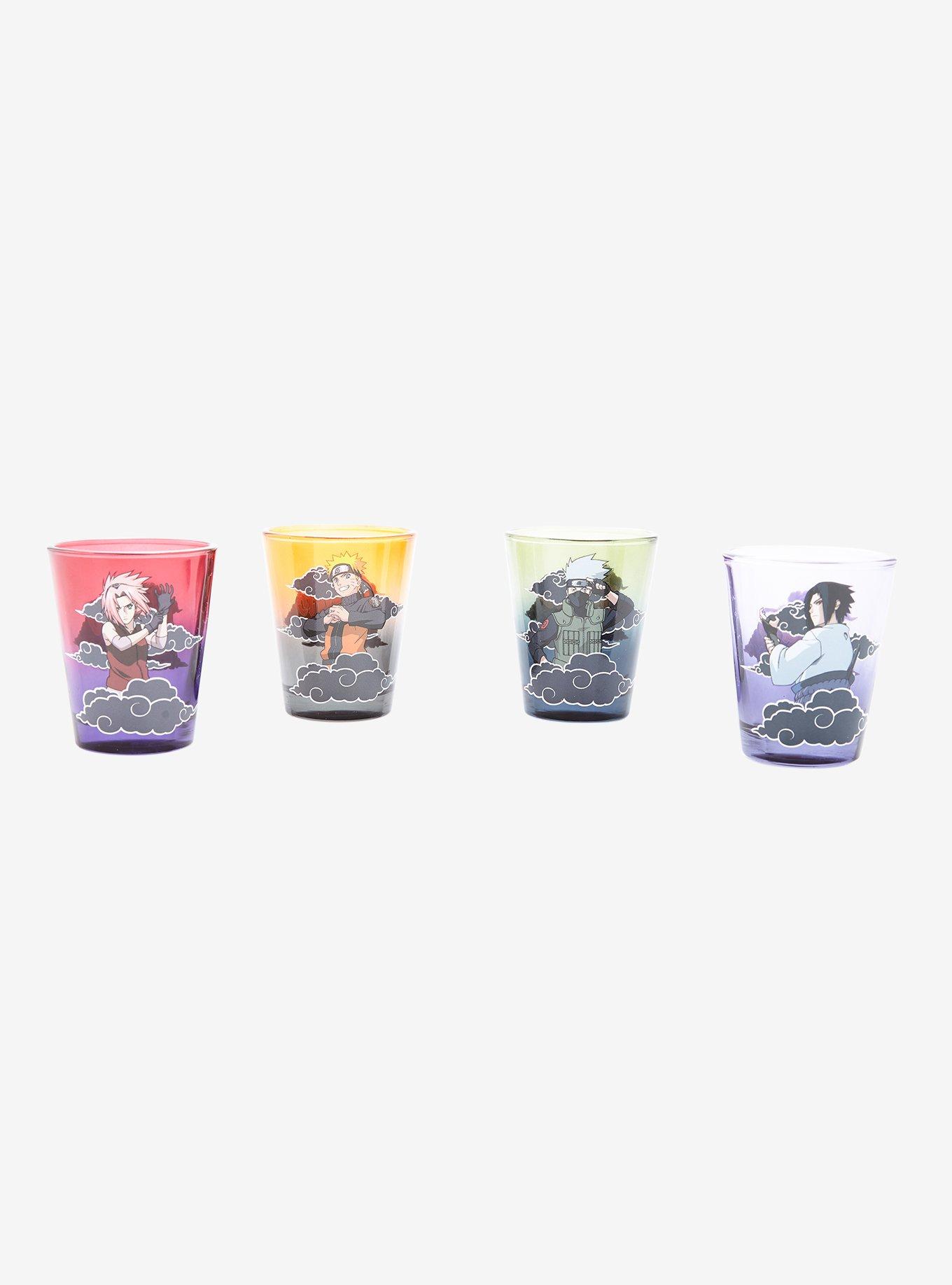 Naruto Shippuden Team 7 Ninja Team Ombre Mini Glass Set