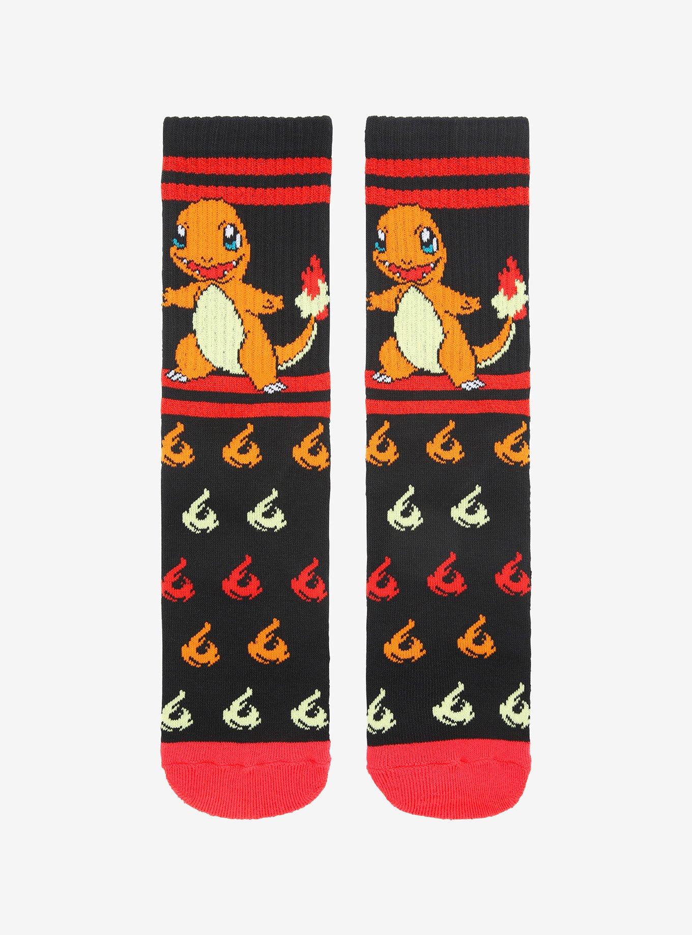 Pokemon Charmander Flame Crew Socks, , hi-res