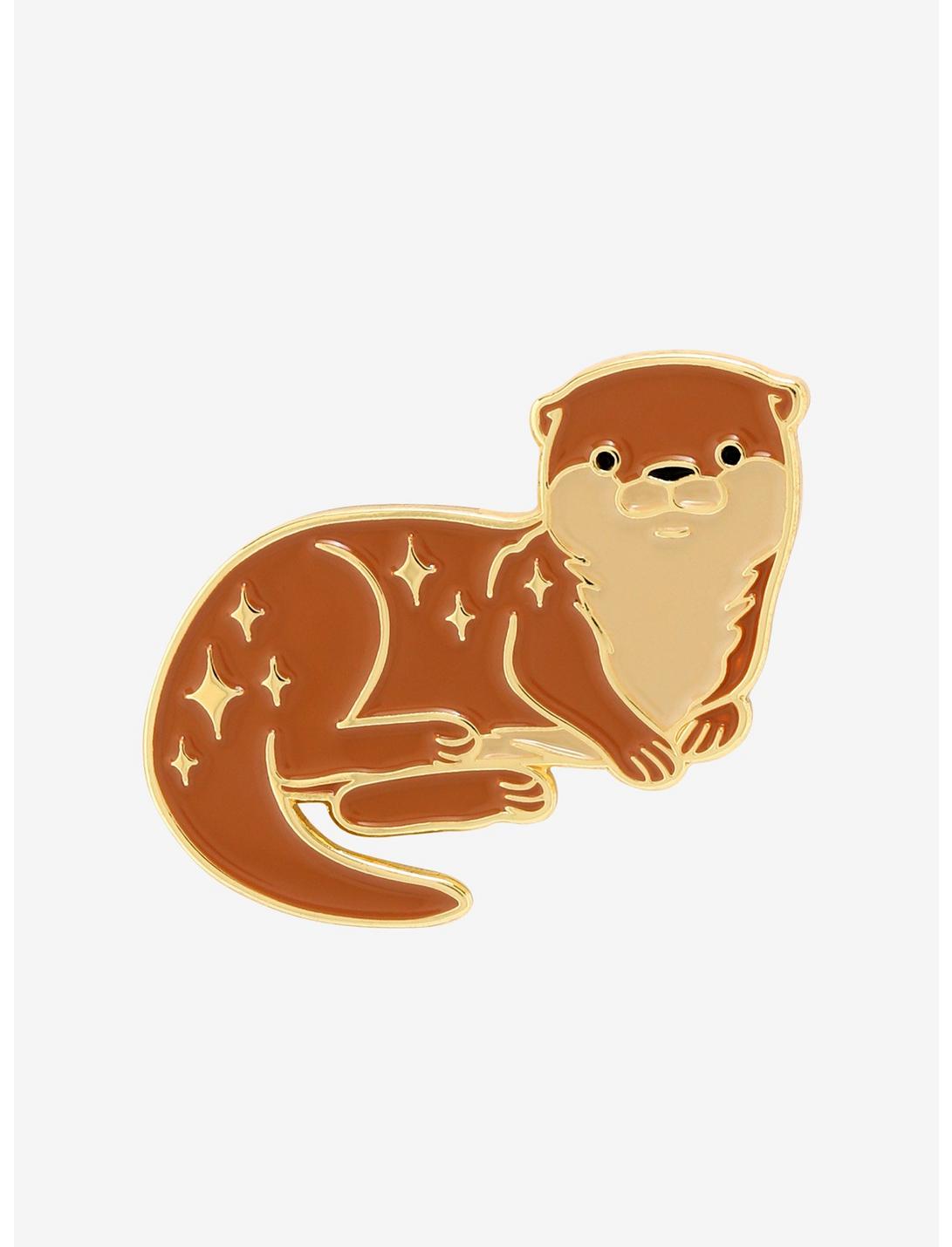 Sparkling Otter Enamel Pin - BoxLunch Exclusive, , hi-res
