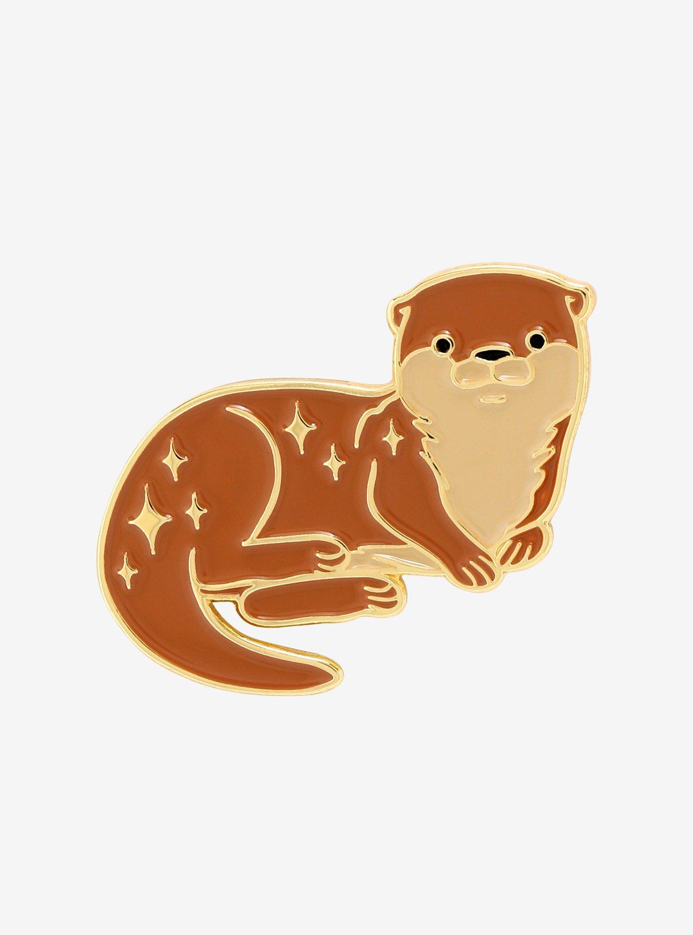 Sparkling Otter Enamel Pin - BoxLunch Exclusive, , hi-res