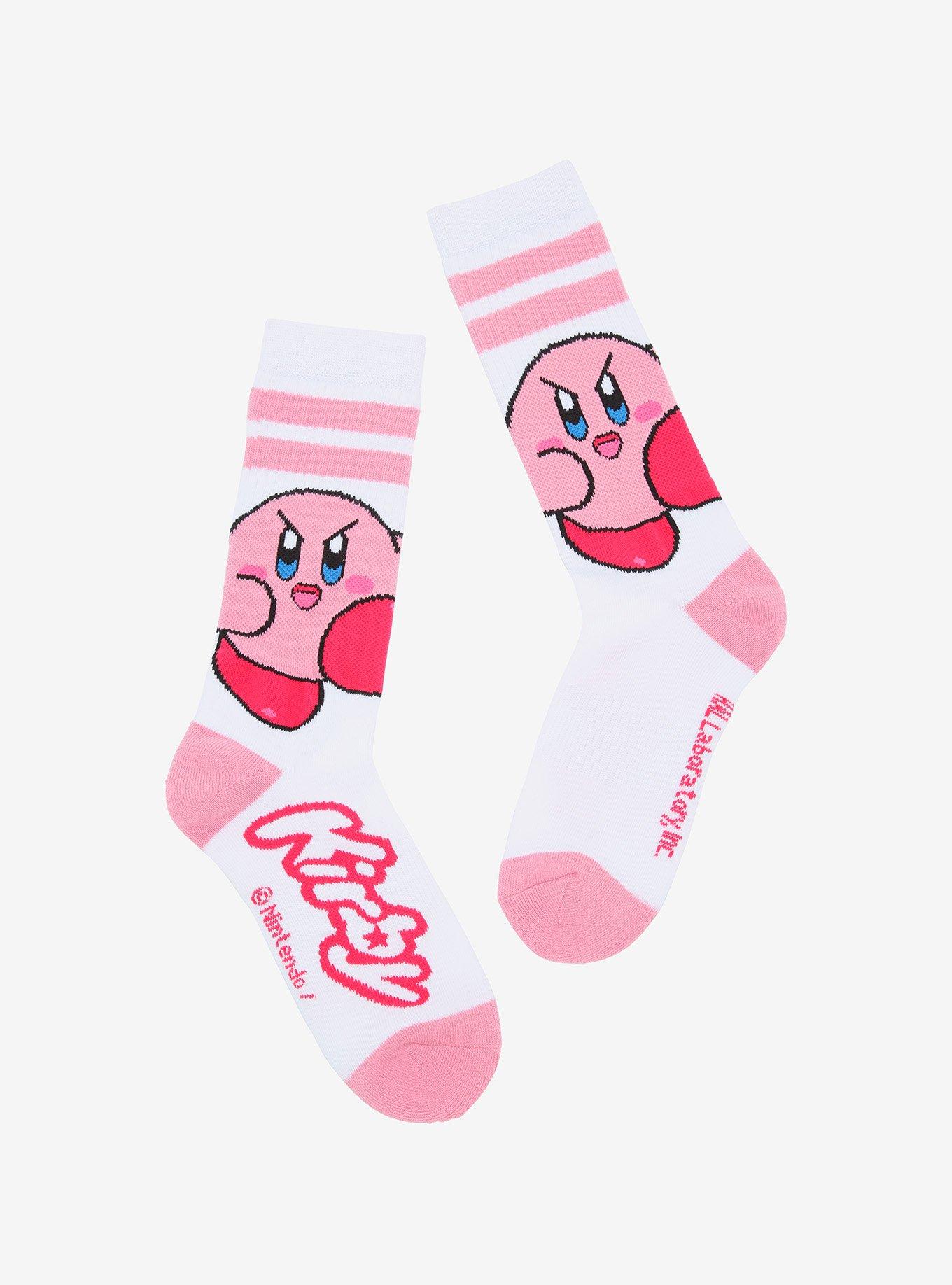 Kirby Pink Varsity Crew Socks, , hi-res