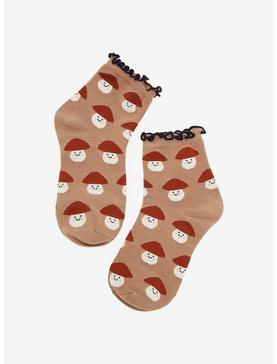 Chibi Mushroom Ankle Socks, , hi-res