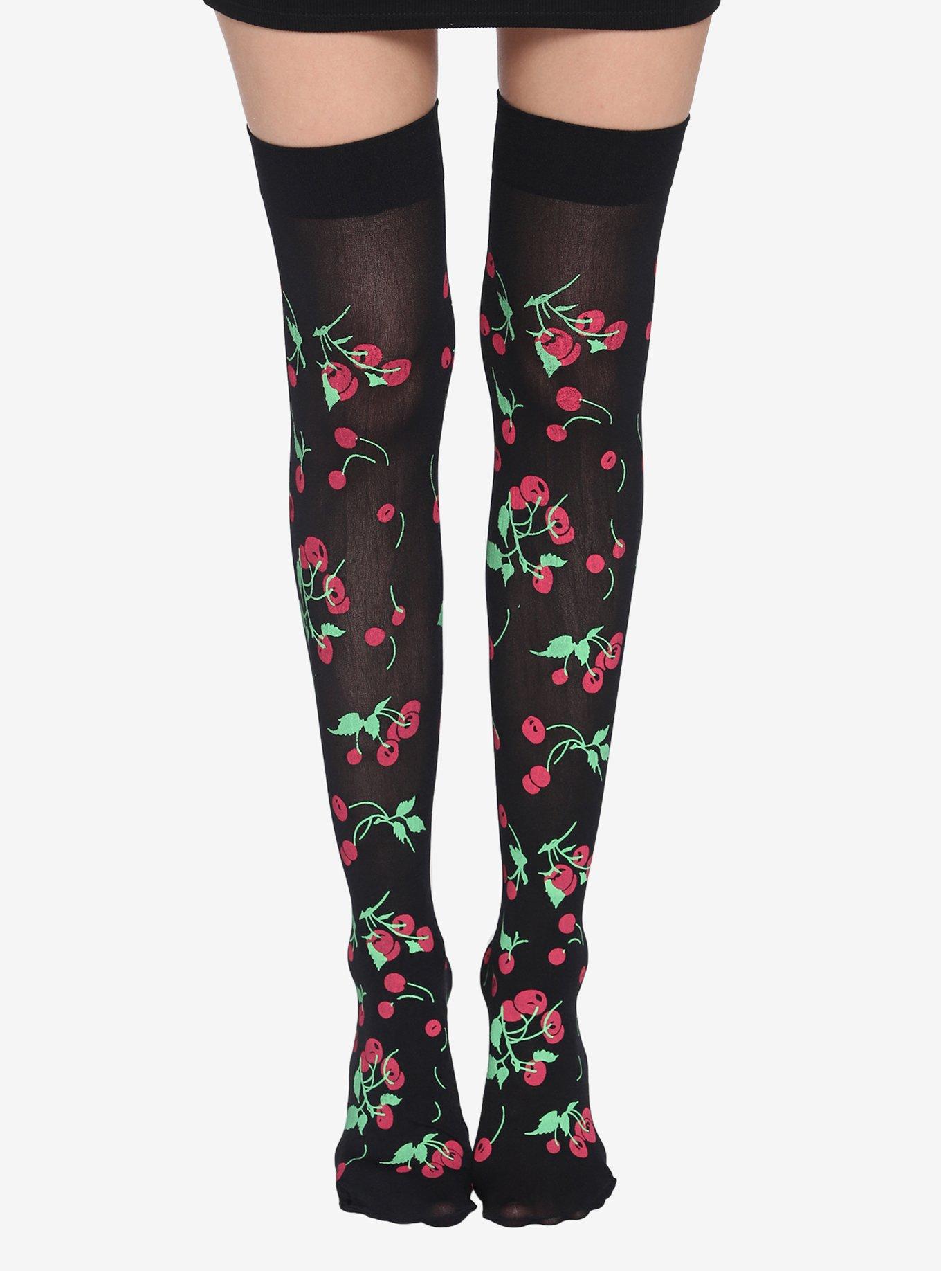 Black Cherry Thigh Highs, , hi-res