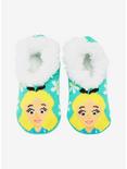 Disney Alice in Wonderland Alice Chibi Character Slipper Socks - BoxLunch Exclusive, , hi-res
