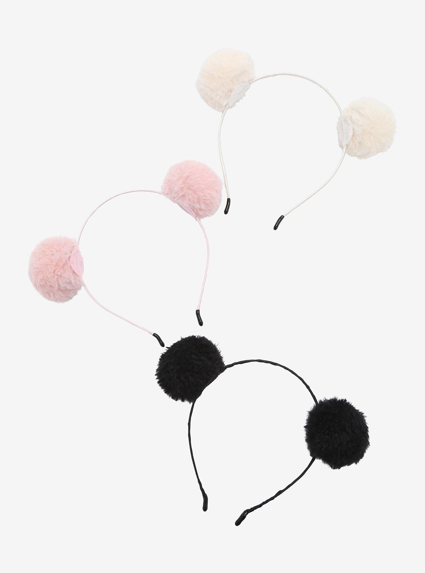 Pom Cat Ear Headband Set, , hi-res