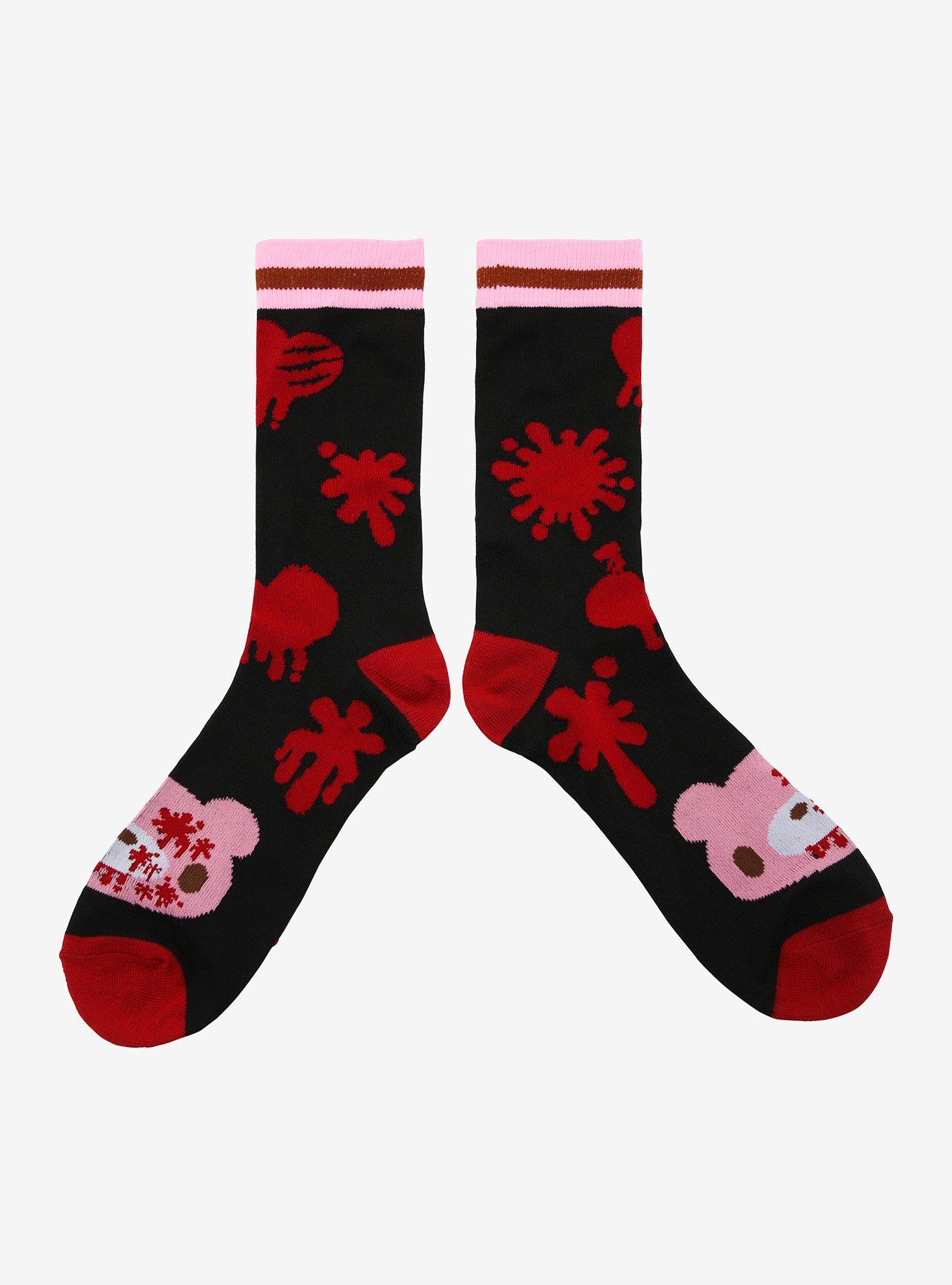 Gloomy Bear Blood Splatter Crew Socks, , hi-res