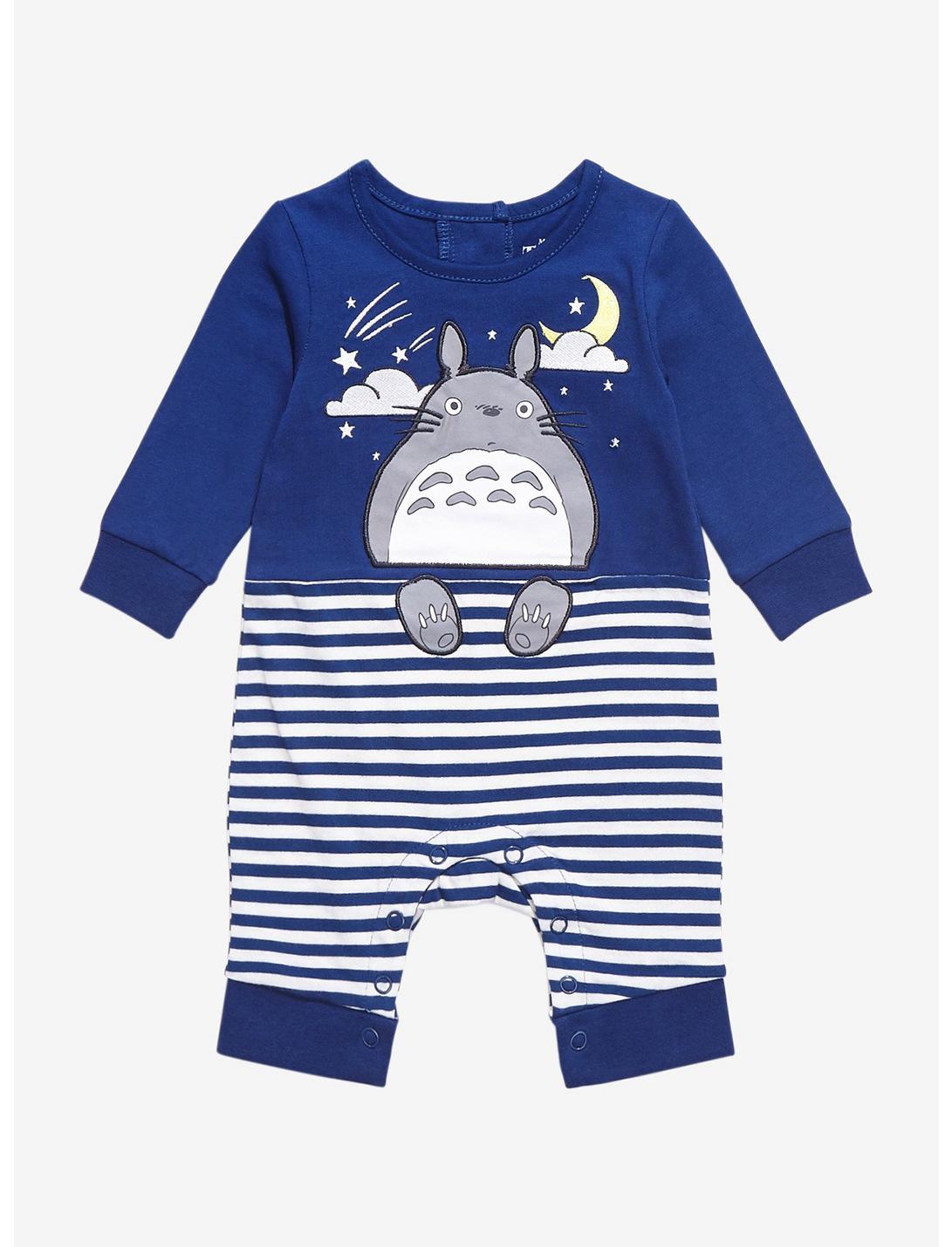 Our Universe Studio Ghibli My Neighbor Totoro Striped Infant One-Piece - BoxLunch Exclusive, NAVY, hi-res