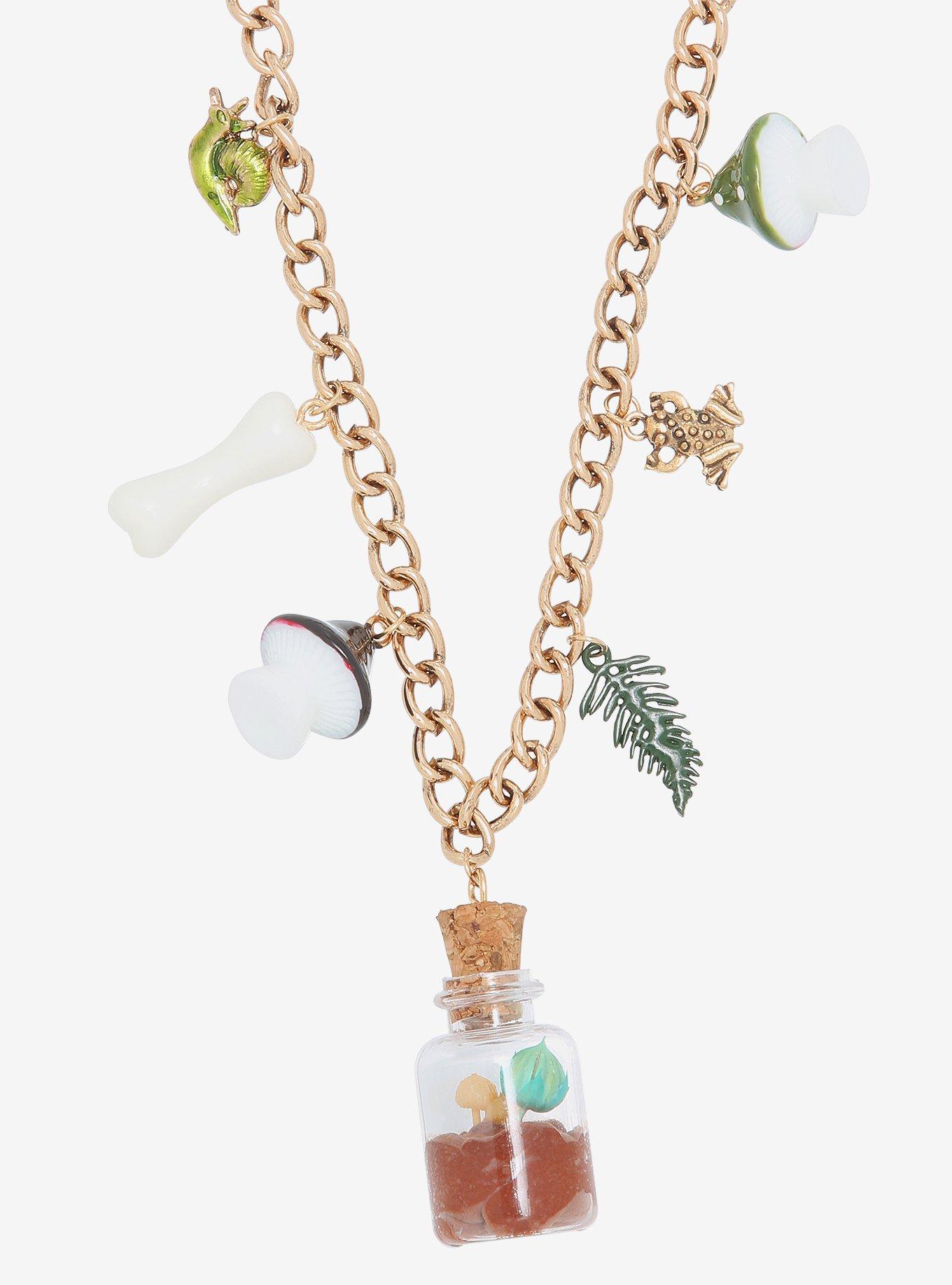 Forest Creatures Mushroom Charm Bracelet