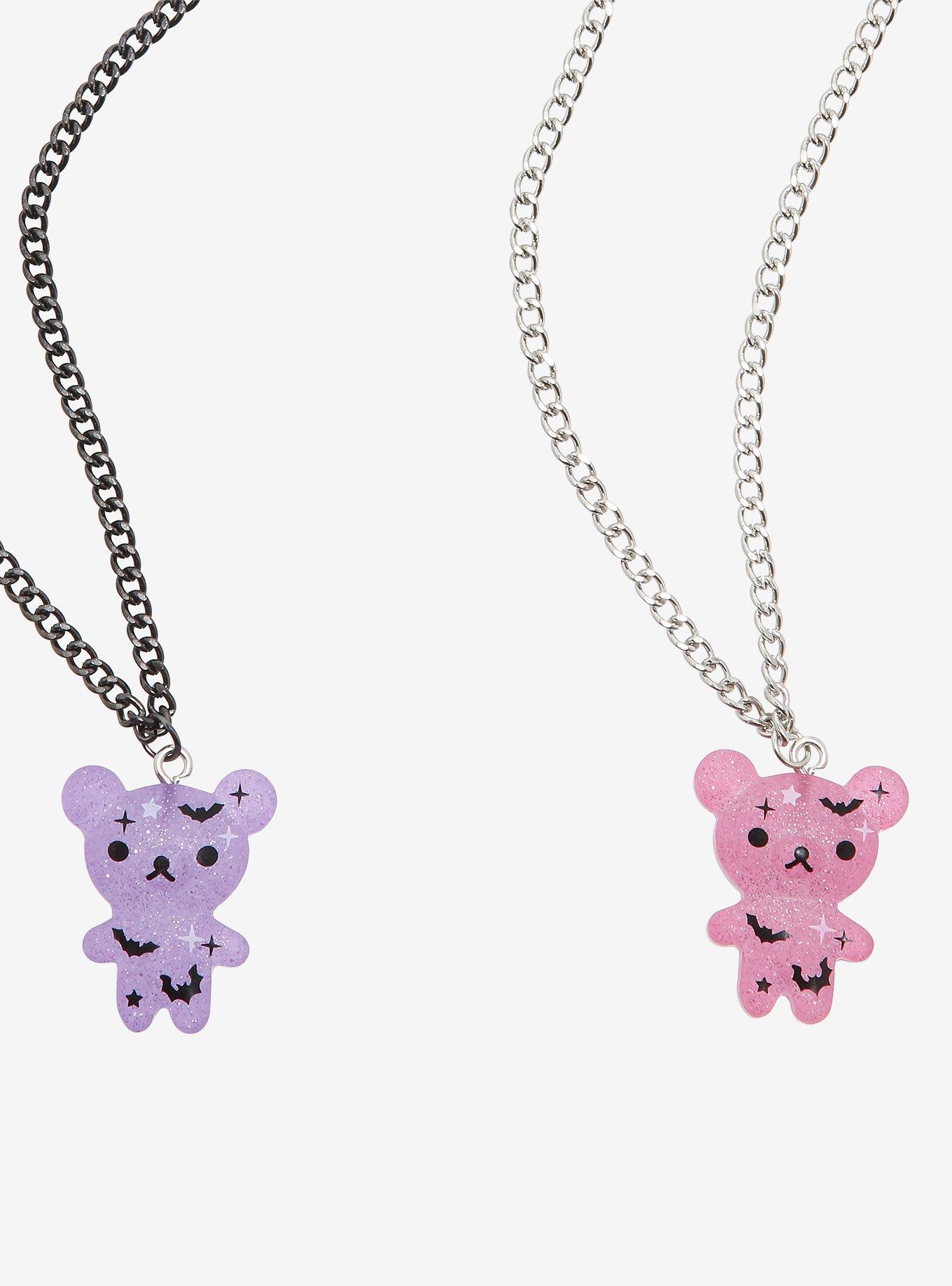 Glitter Bat Bears Best Friend Necklace Set | Hot Topic