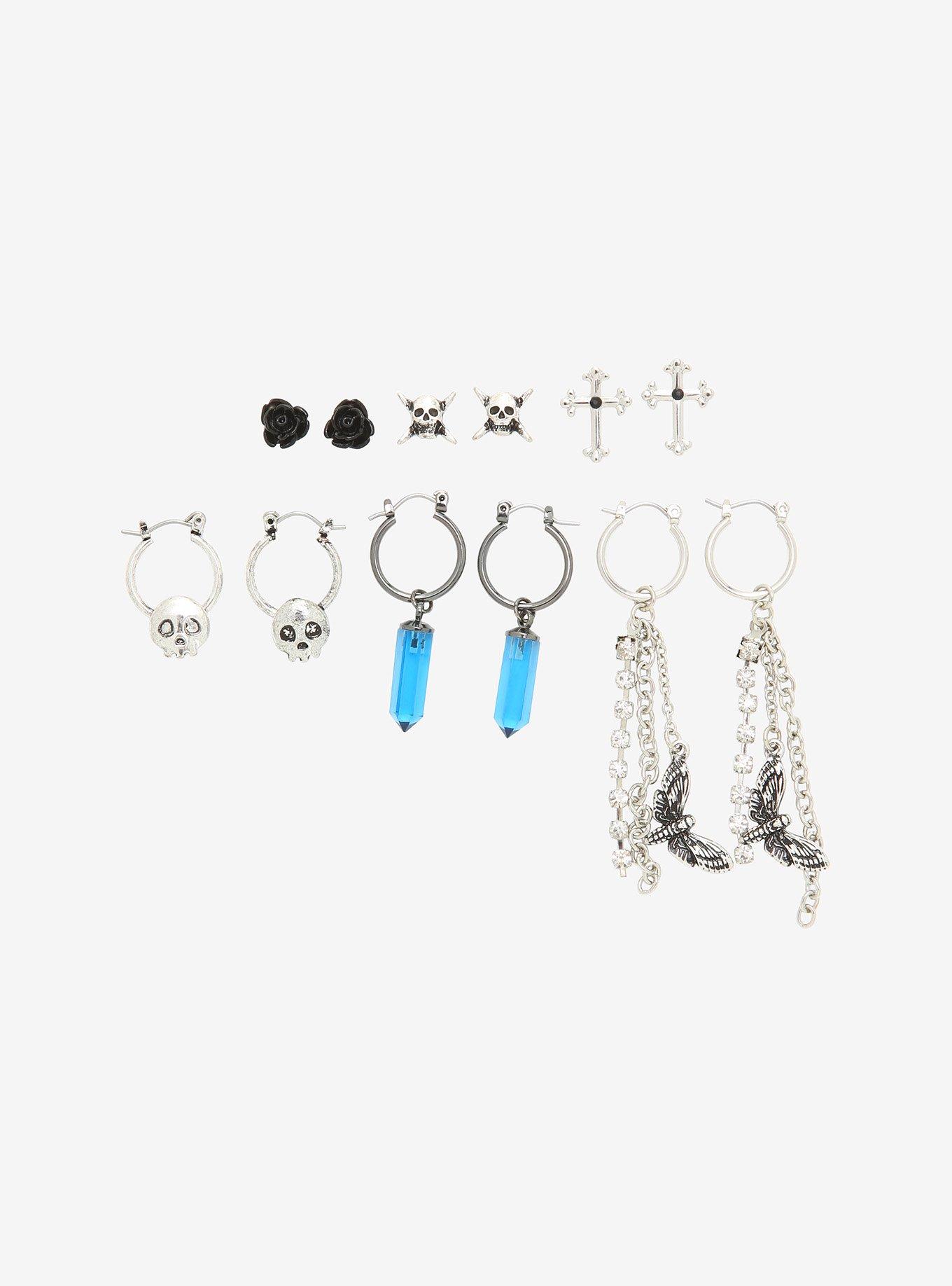 Death Moth Gothic Earring Set, , hi-res
