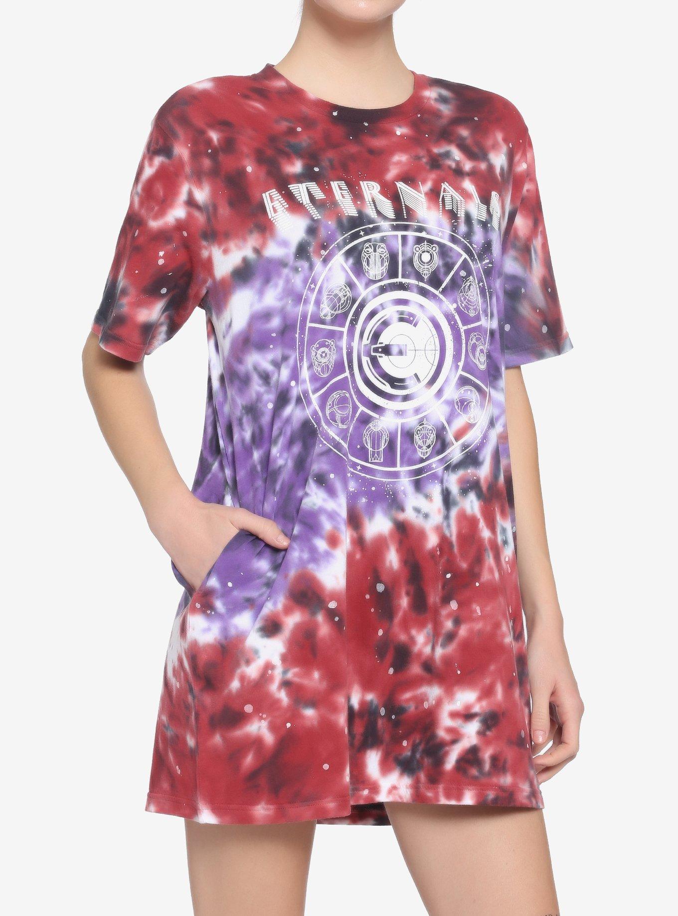 Her Universe Marvel Eternals Cosmic Tie-Dye T-Shirt Dress, MULTI, hi-res