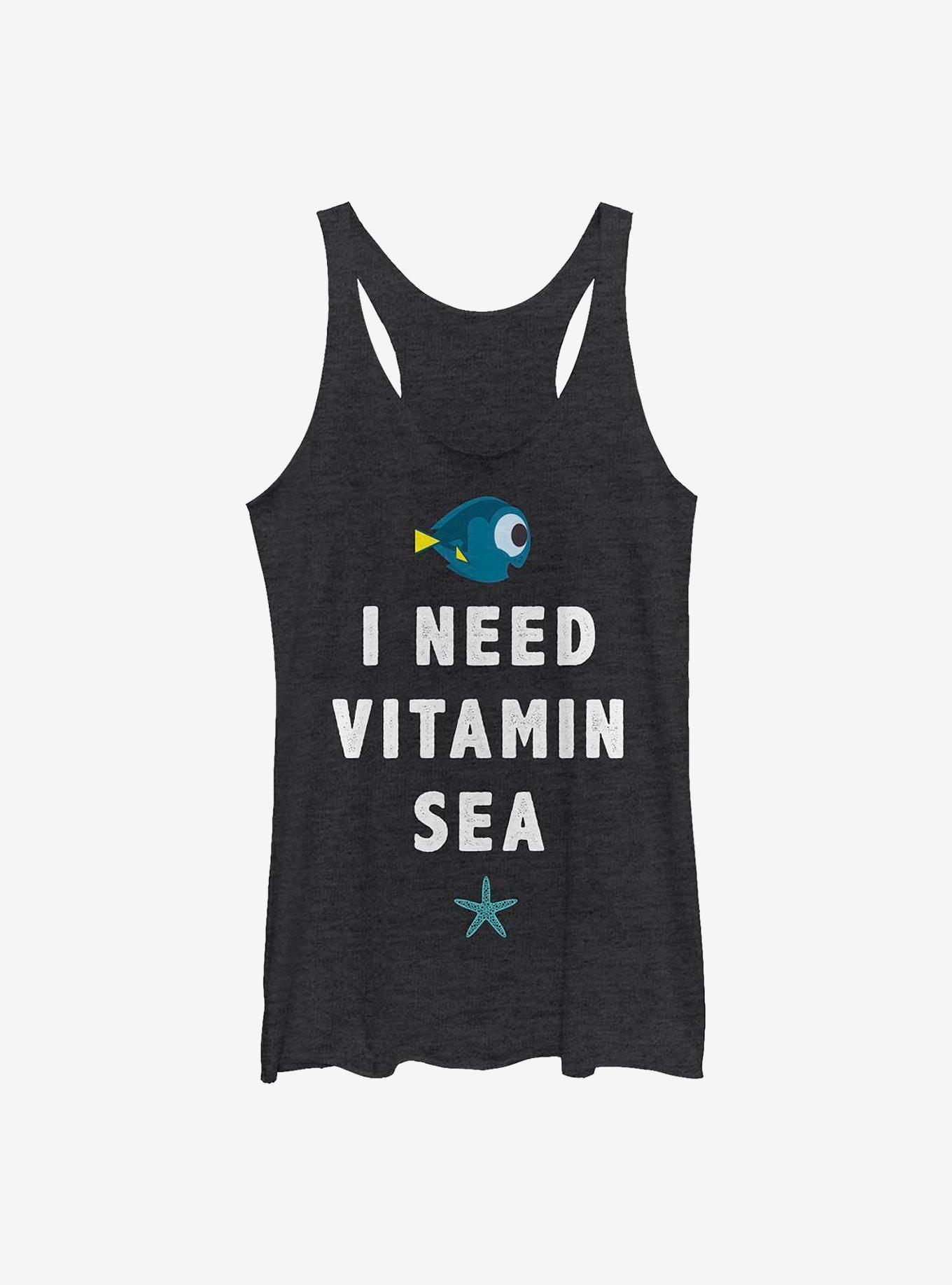 Disney Pixar Finding Nemo Vitamin Sea Girls Tank, BLK HTR, hi-res