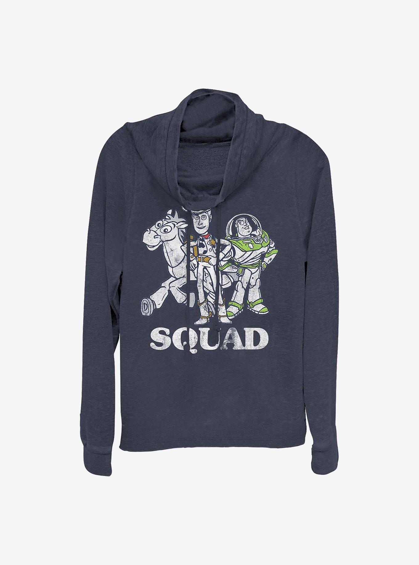 Disney Pixar Toy Story Squad Buddies Cowlneck Long-Sleeve Girls Top, NAVY, hi-res