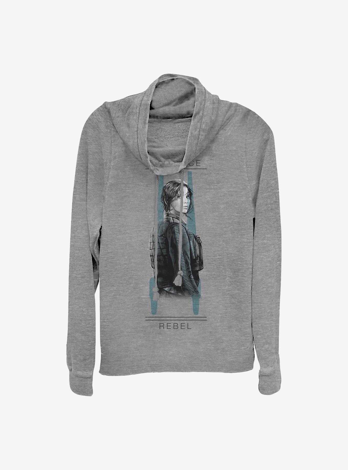 Star Wars Rogue One: A Star Wars Story Jyn Rebel Cowlneck Long-Sleeve Girls Top, , hi-res