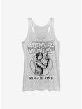 Star Wars Rogue One: A Star Wars Story Jyn Outline Girls Tank, WHITE HTR, hi-res