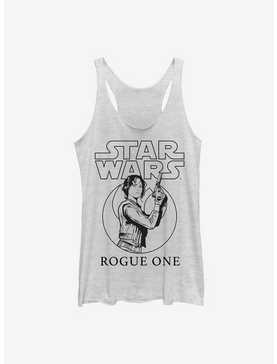 Star Wars Rogue One: A Star Wars Story Jyn Outline Girls Tank, , hi-res