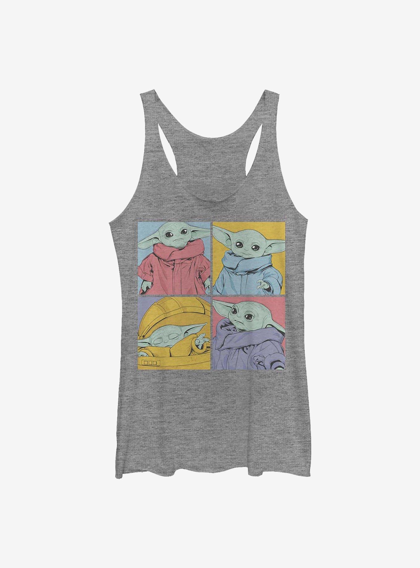 Star Wars The Mandalorian The Child Art Girls Tank, GRAY HTR, hi-res