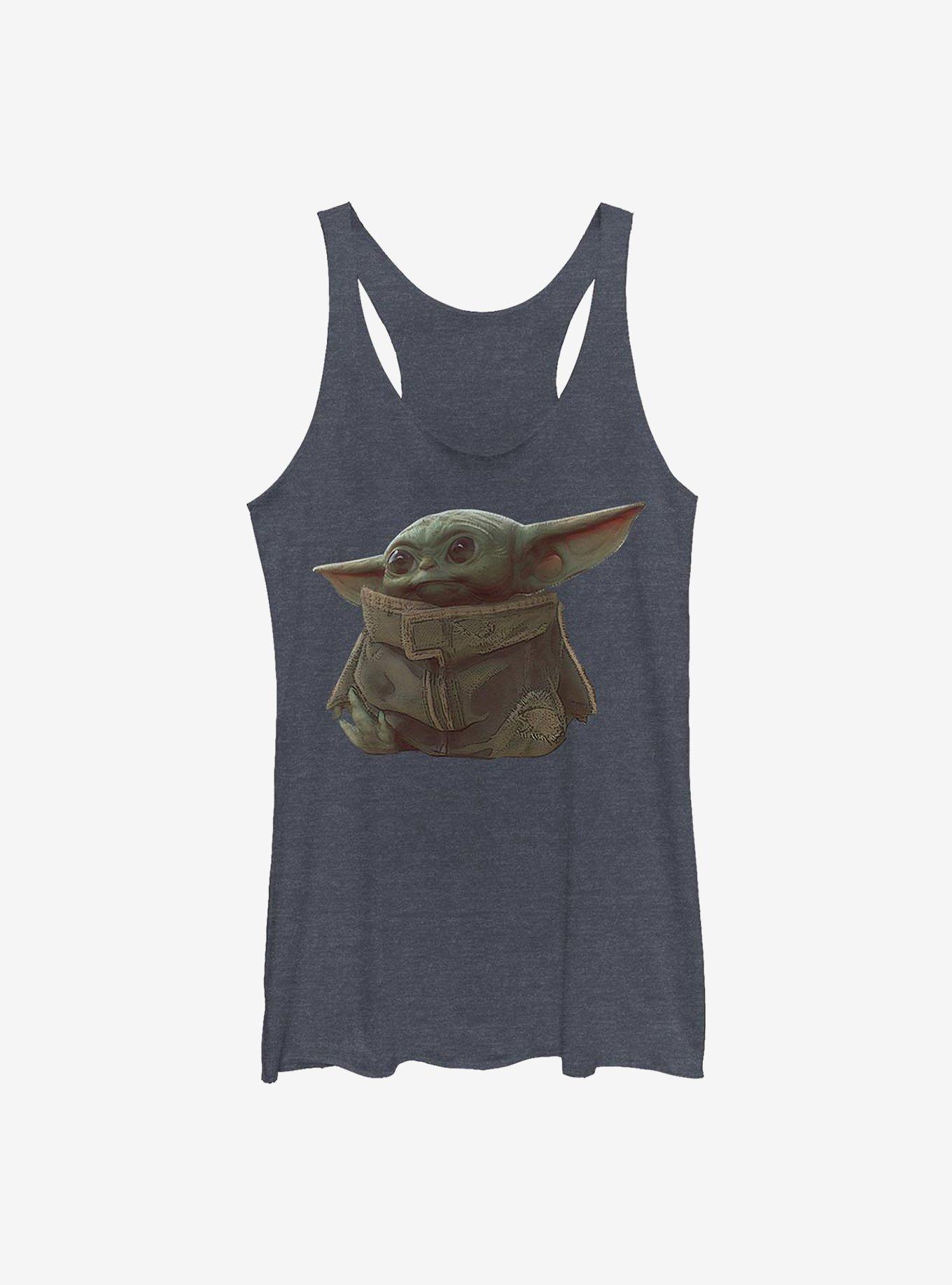 Star Wars The Mandalorian The Child Ball Thief Girls Tank, NAVY HTR, hi-res