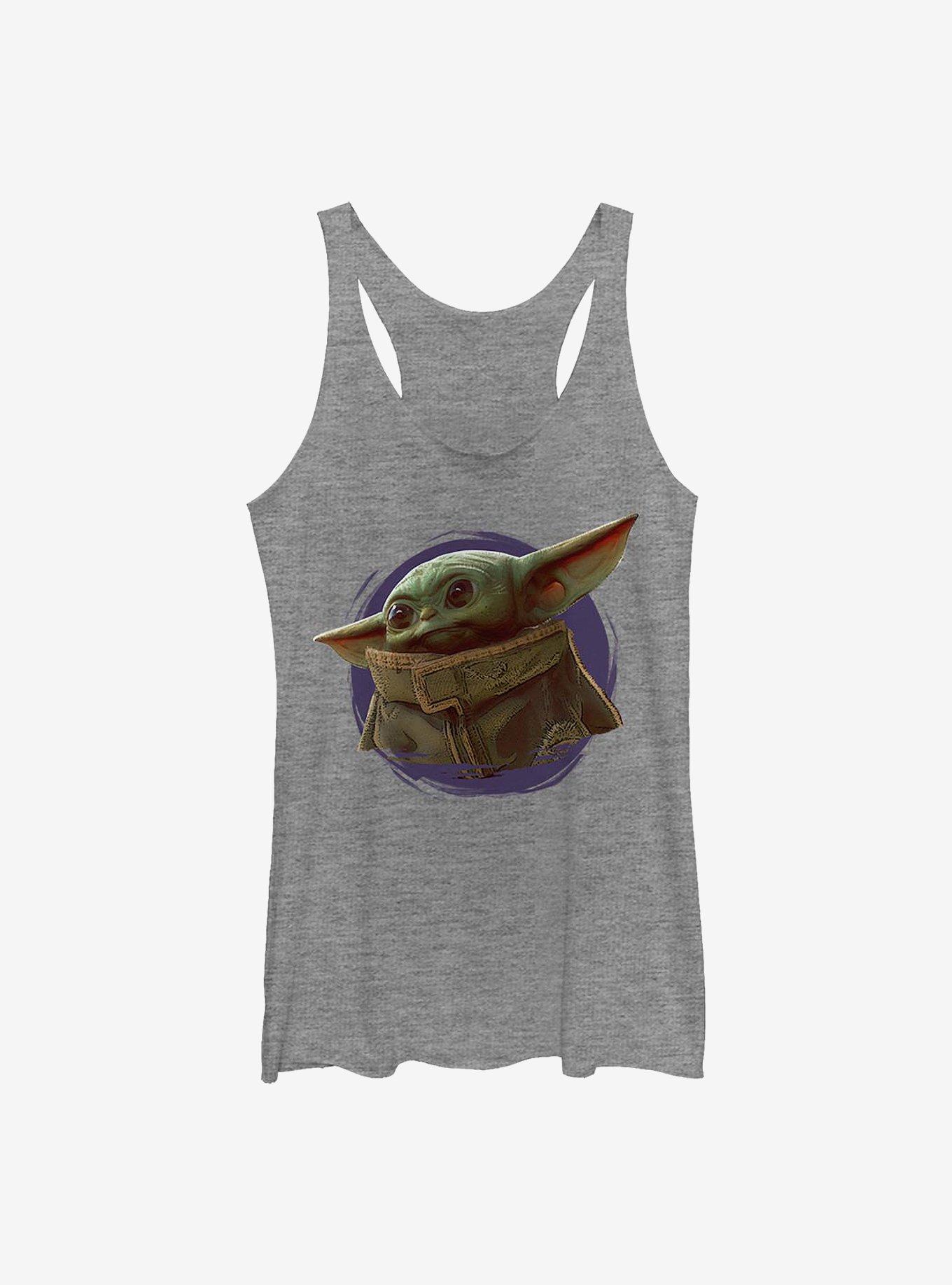 Star Wars The Mandalorian The Child Frame Girls Tank, GRAY HTR, hi-res