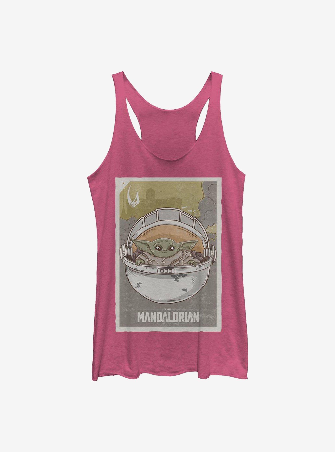 Star Wars The Mandalorian The Child Poster Girls Tank, PINK HTR, hi-res