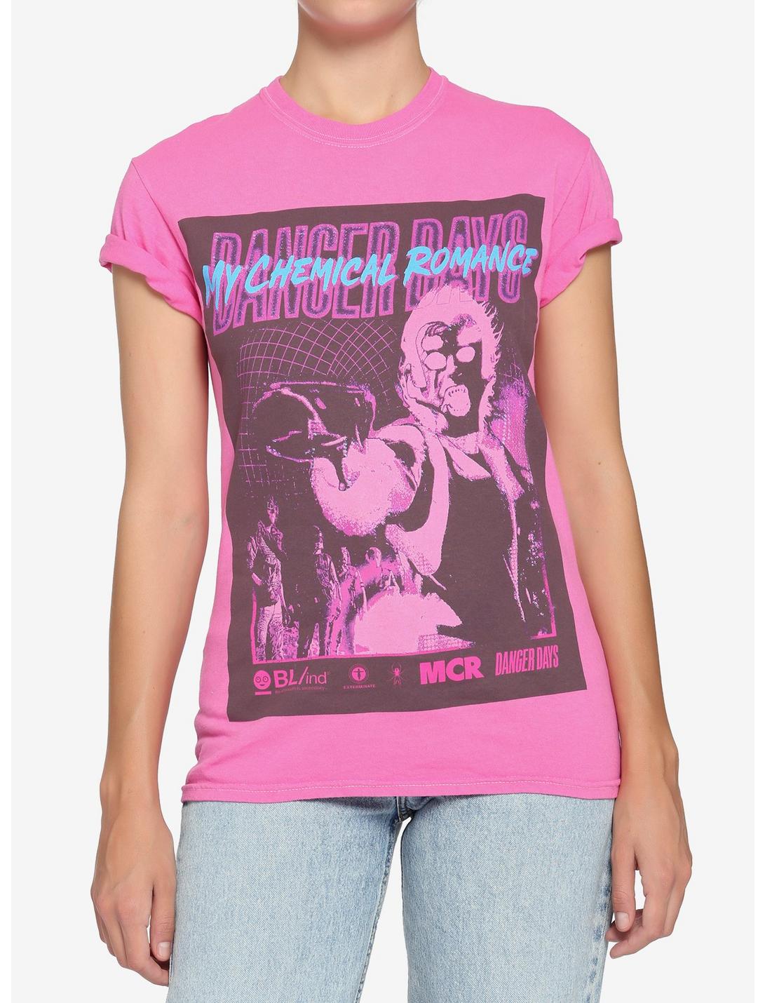 My Chemical Romance Danger Days Draculoid Girls T-Shirt, PINK, hi-res