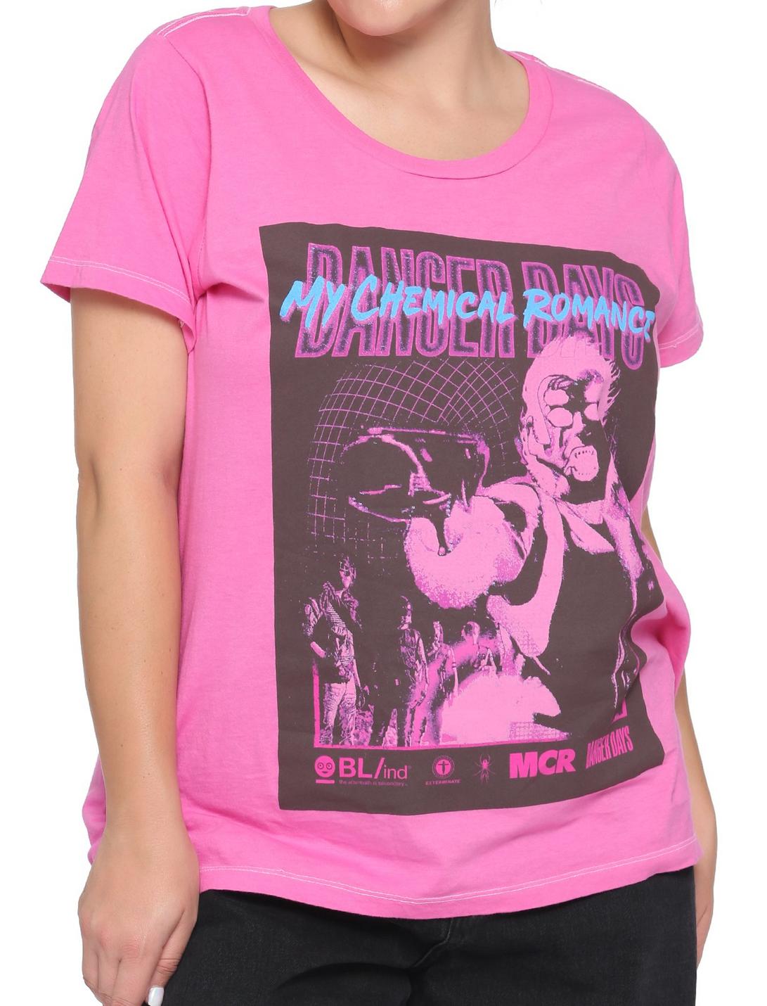My Chemical Romance Danger Days Draculoid Girls T-Shirt Plus Size, PINK, hi-res