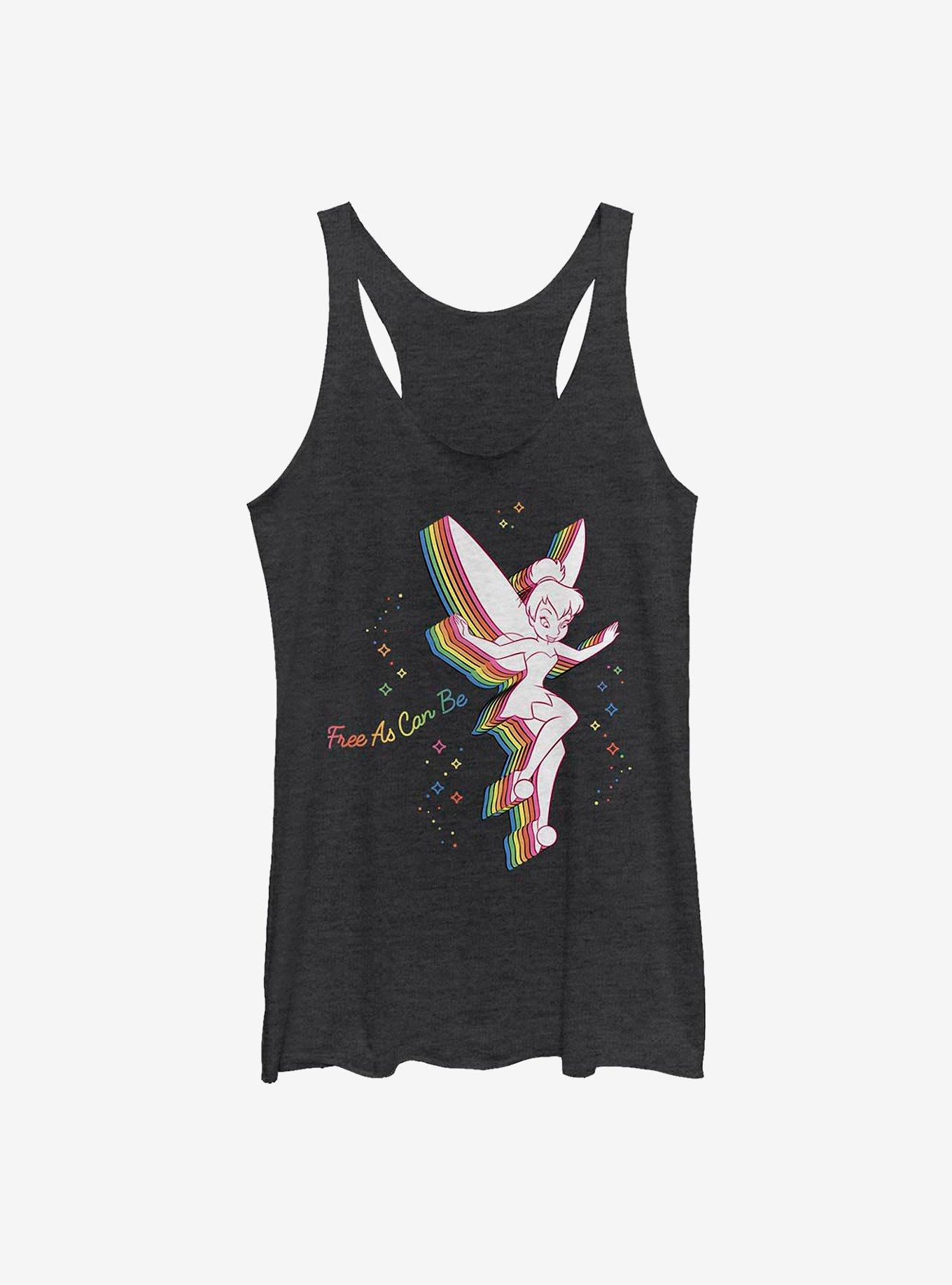Disney Tinker Bell Free As Can Be Girls Tank, BLK HTR, hi-res
