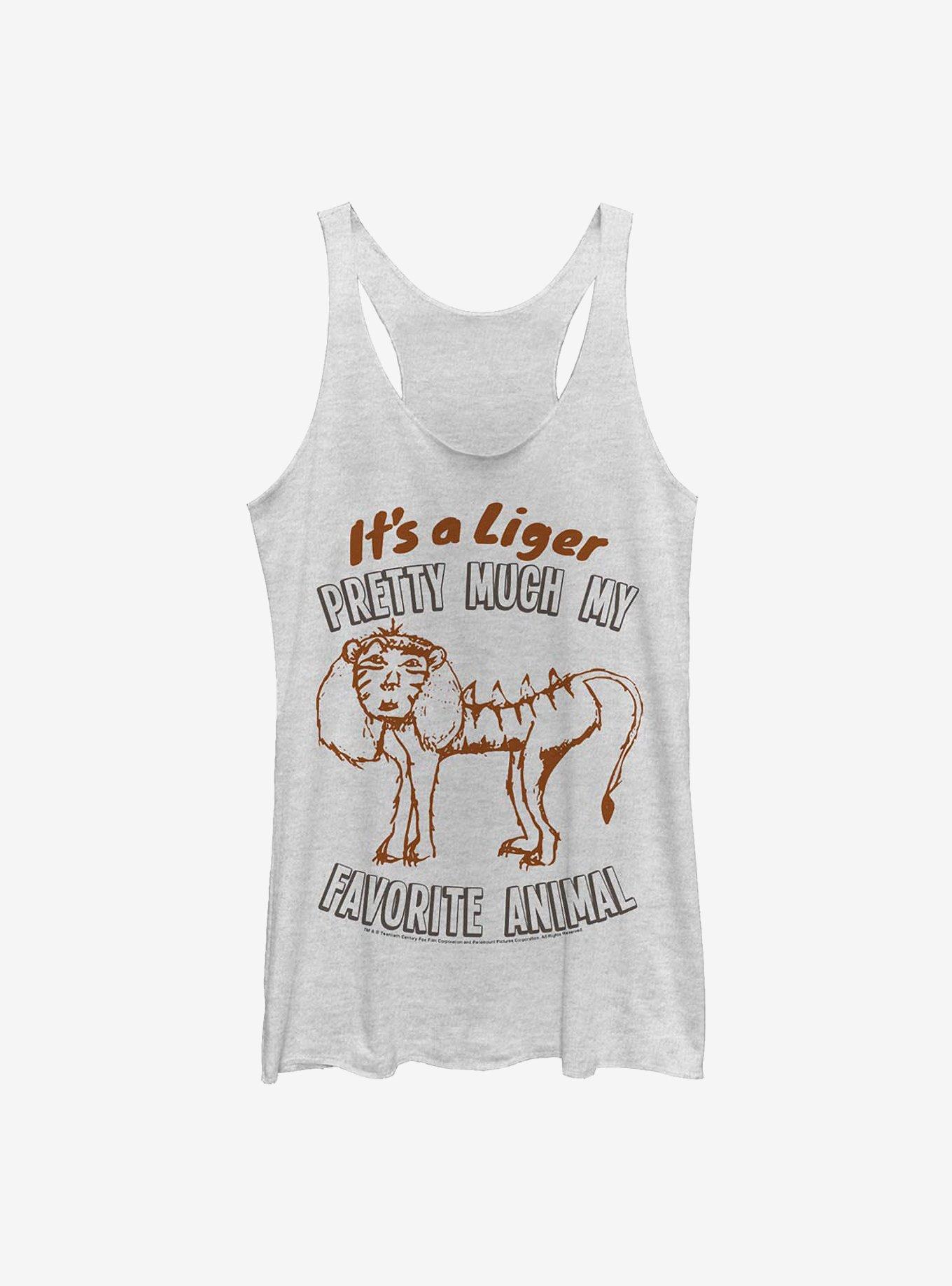 Napoleon Dynamite Liger Favorite Animal Girls Tank, WHITE HTR, hi-res