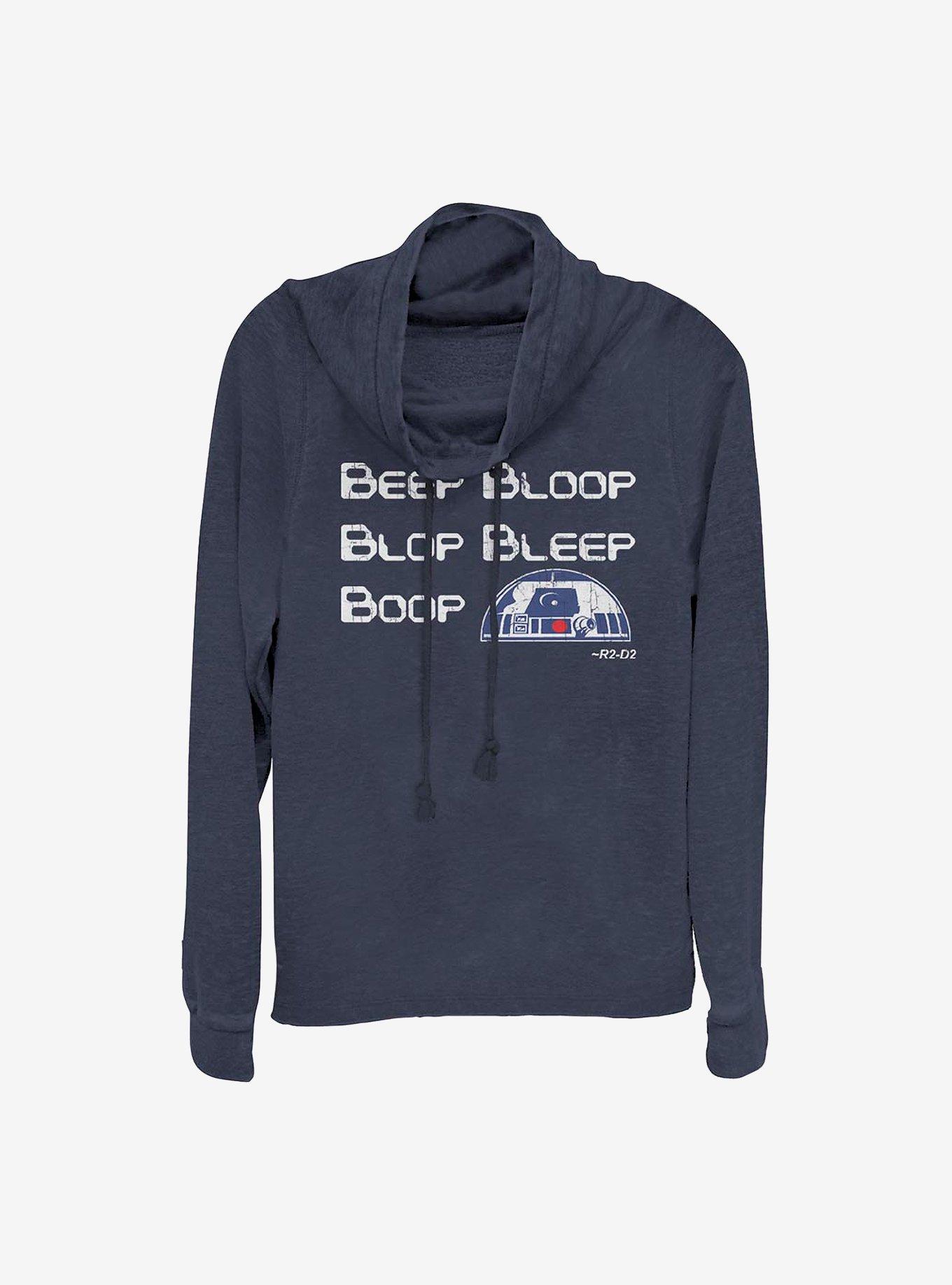 Star Wars Bleep Bloop Cowlneck Long-Sleeve Girls Top, , hi-res