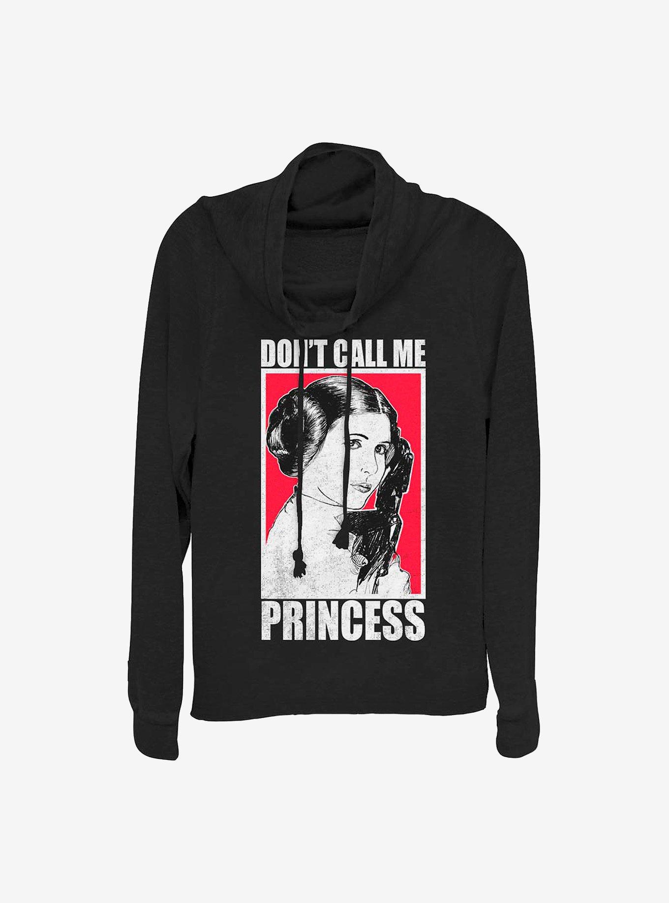 Star Wars Don't Call Me Princess Cowlneck Long-Sleeve Girls Top, , hi-res