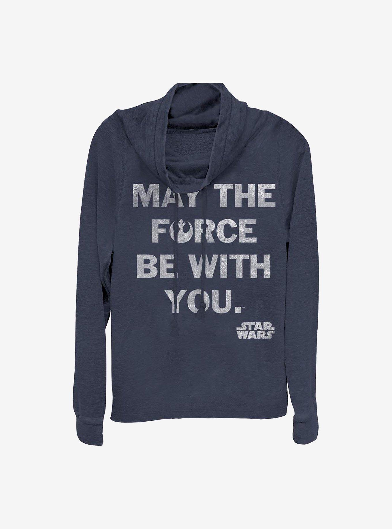 Star Wars Force Be With You Cowlneck Long-Sleeve Girls Top, , hi-res