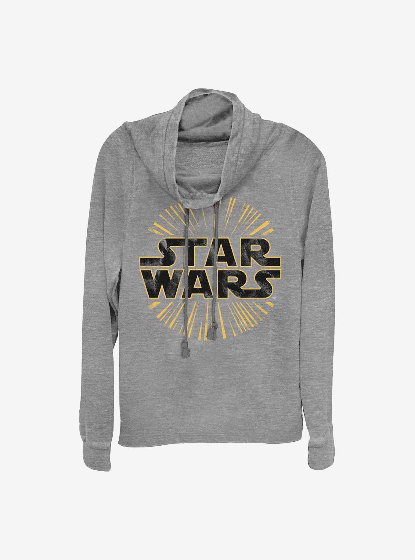 Star Wars Star Burst Crest Cowlneck Long-Sleeve Girls Top, , hi-res