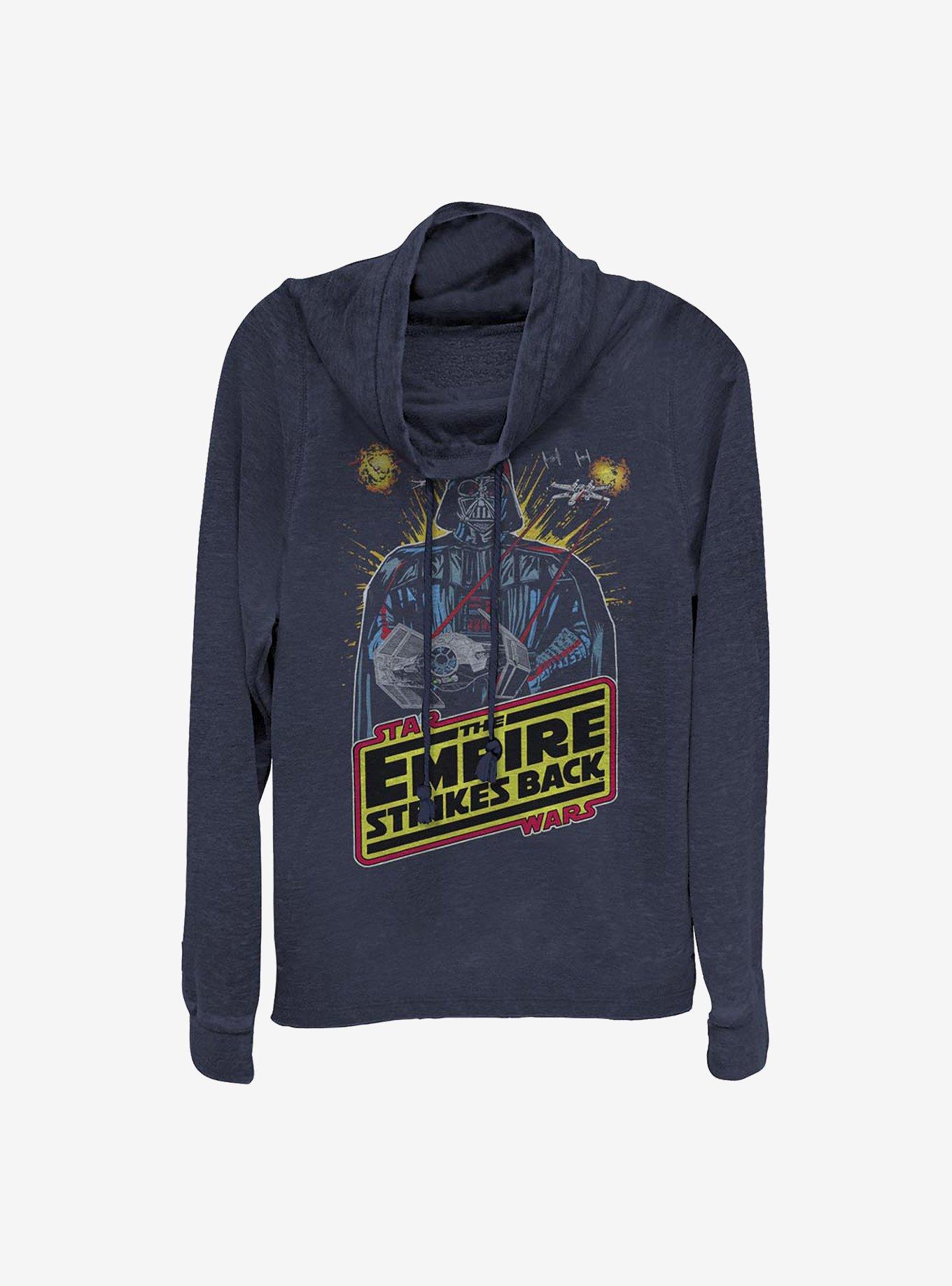 Star Wars The Empire Cowlneck Long-Sleeve Girls Top, NAVY, hi-res