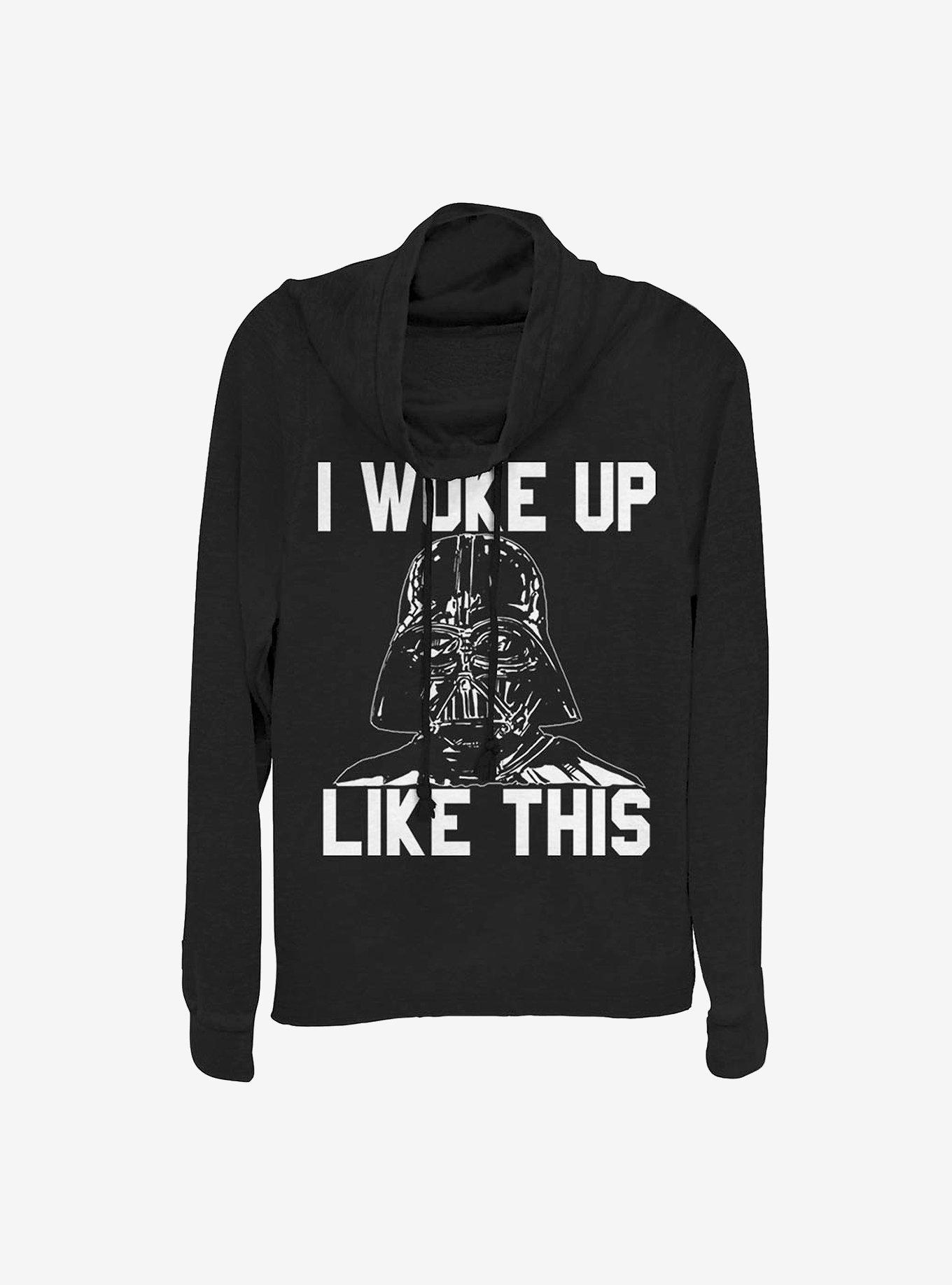 Star Wars Woke Up Cowlneck Long-Sleeve Girls Top, BLACK, hi-res