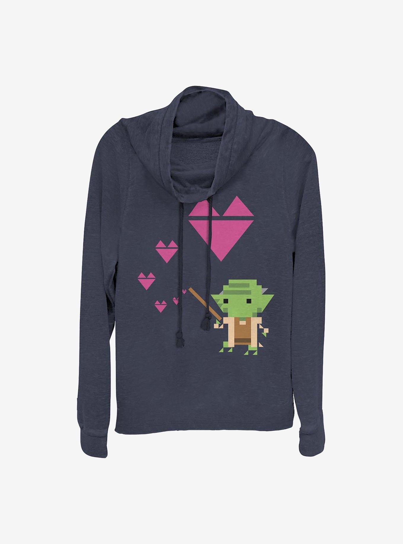 Star Wars Yoda Love Cowlneck Long-Sleeve Girls Top, , hi-res