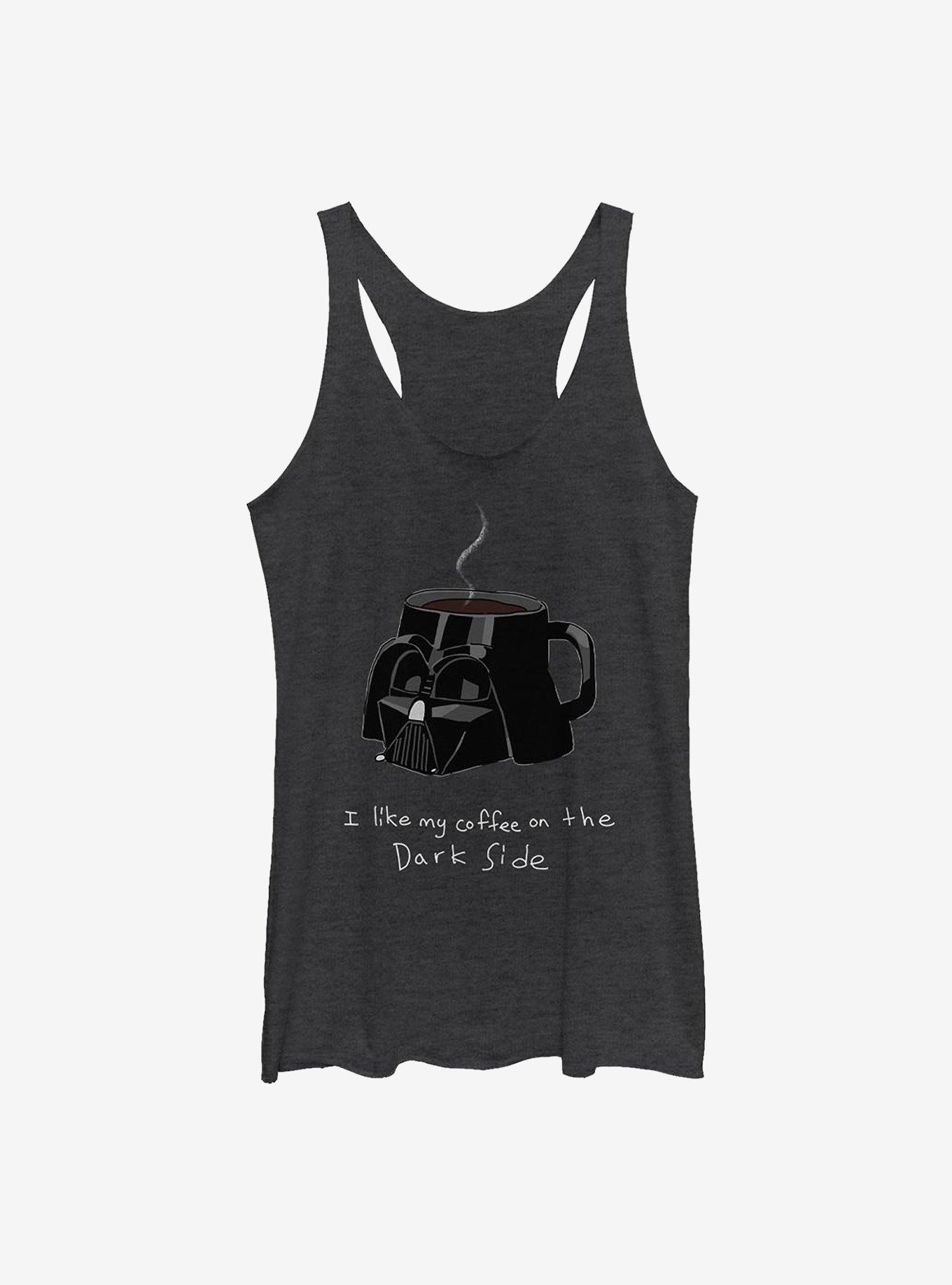 Star Wars Coffee On The Dark Side Girls Tank, BLK HTR, hi-res