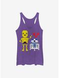 Star Wars R2 C-3PO Love Girls Tank, PUR HTR, hi-res