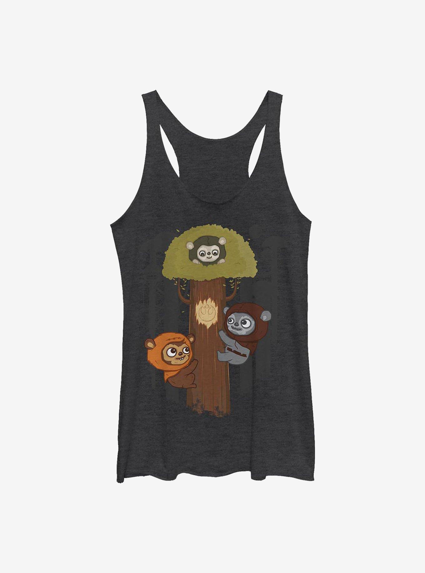 Star Wars Rebel Ewoks Girls Tank, BLK HTR, hi-res