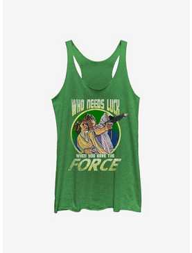 Star Wars Who Needs Luck Luke And Leia Girls Tank Top, , hi-res