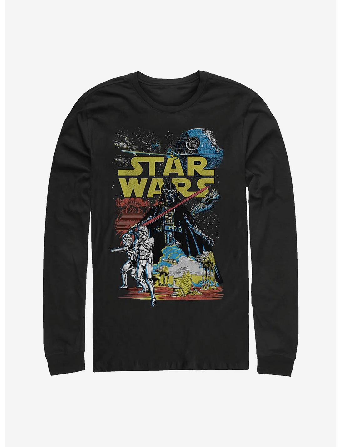 Star Wars Rebel Classic Poster Long-Sleeve T-Shirt, BLACK, hi-res